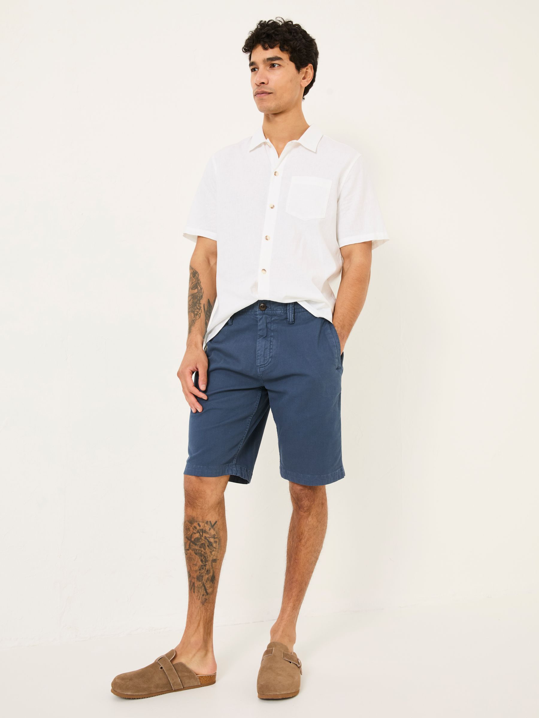 Navy Stow Garment Dye Shorts - Image 1 of 6