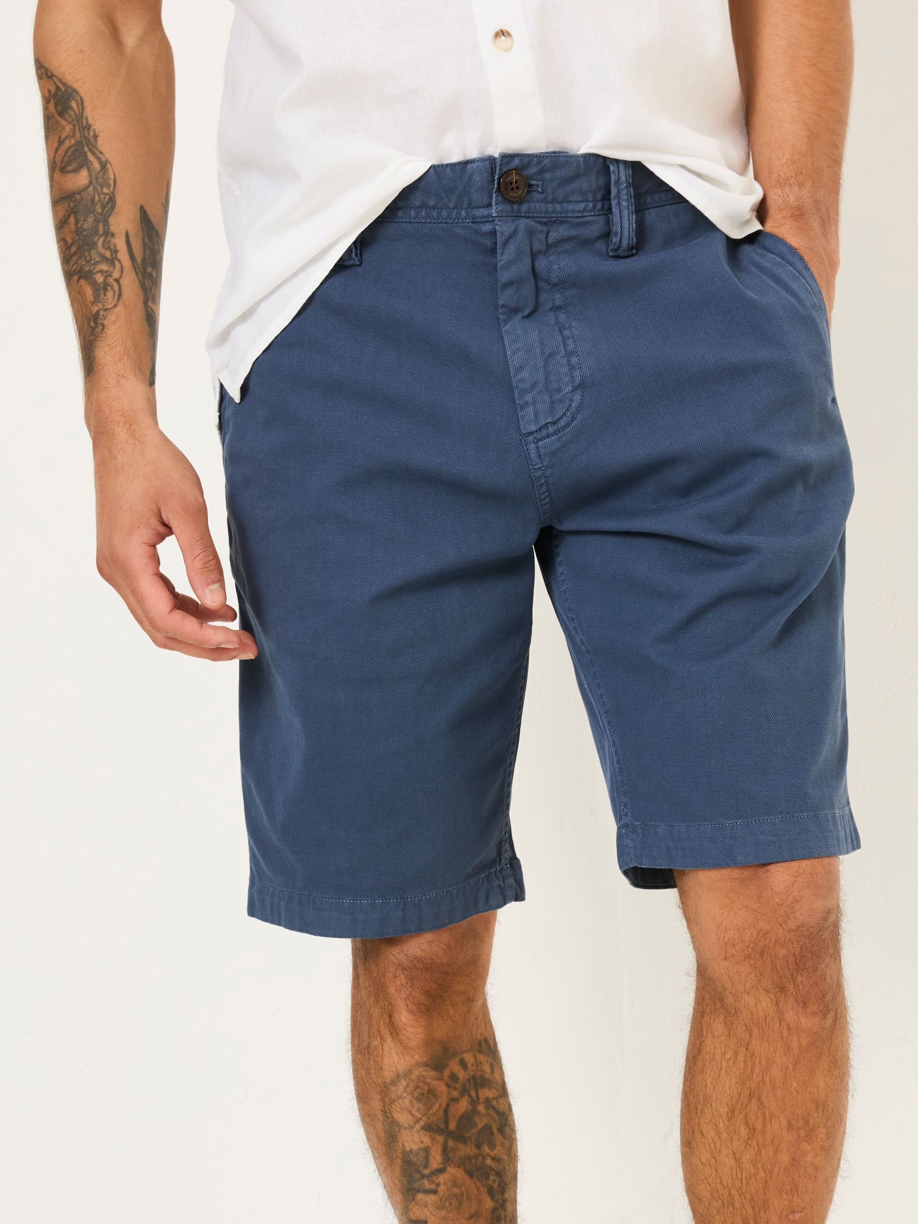 Navy Stow Garment Dye Shorts - Image 4 of 6
