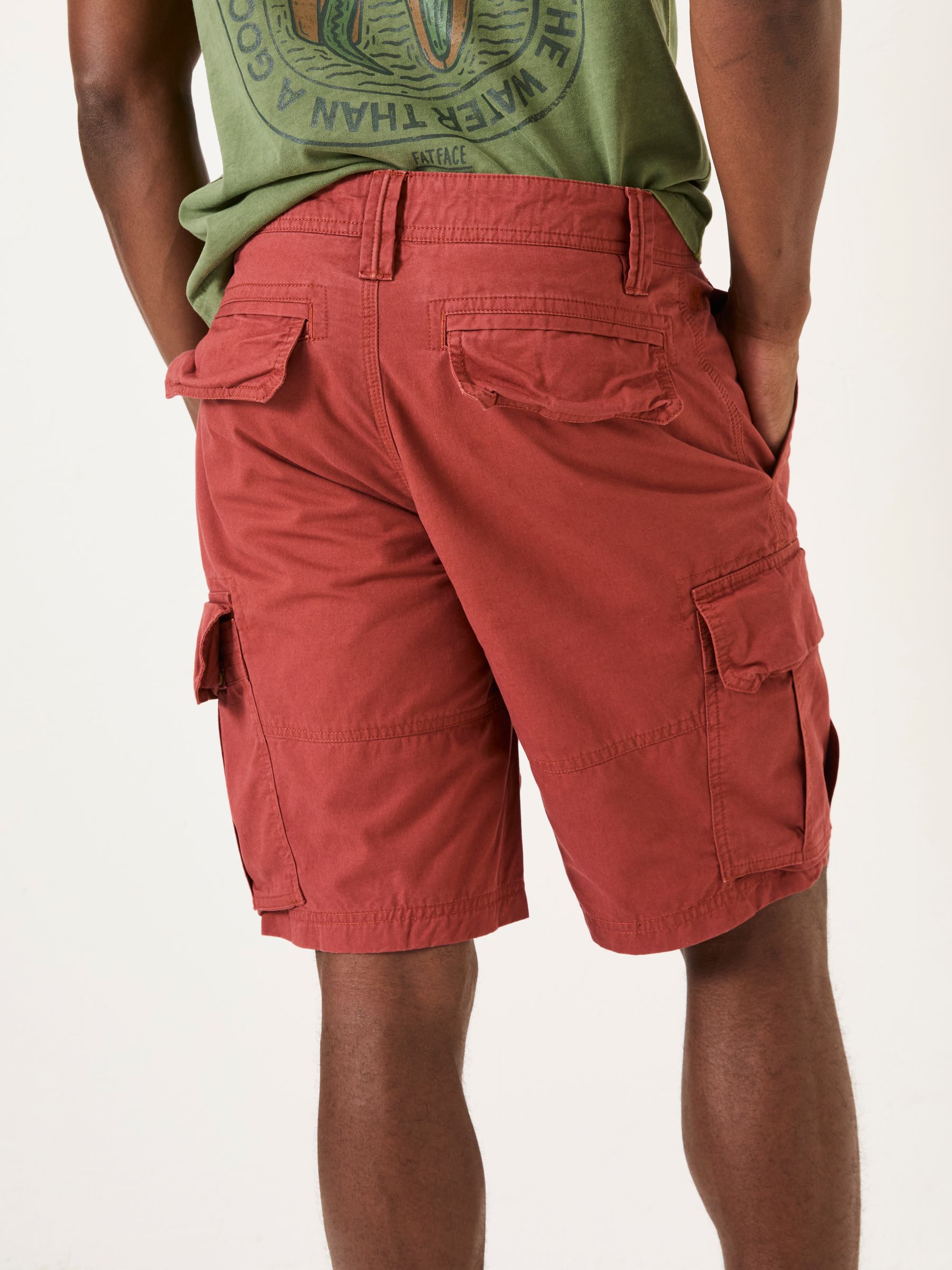 Bude Dark Red Cargo Shorts - Image 4 of 7