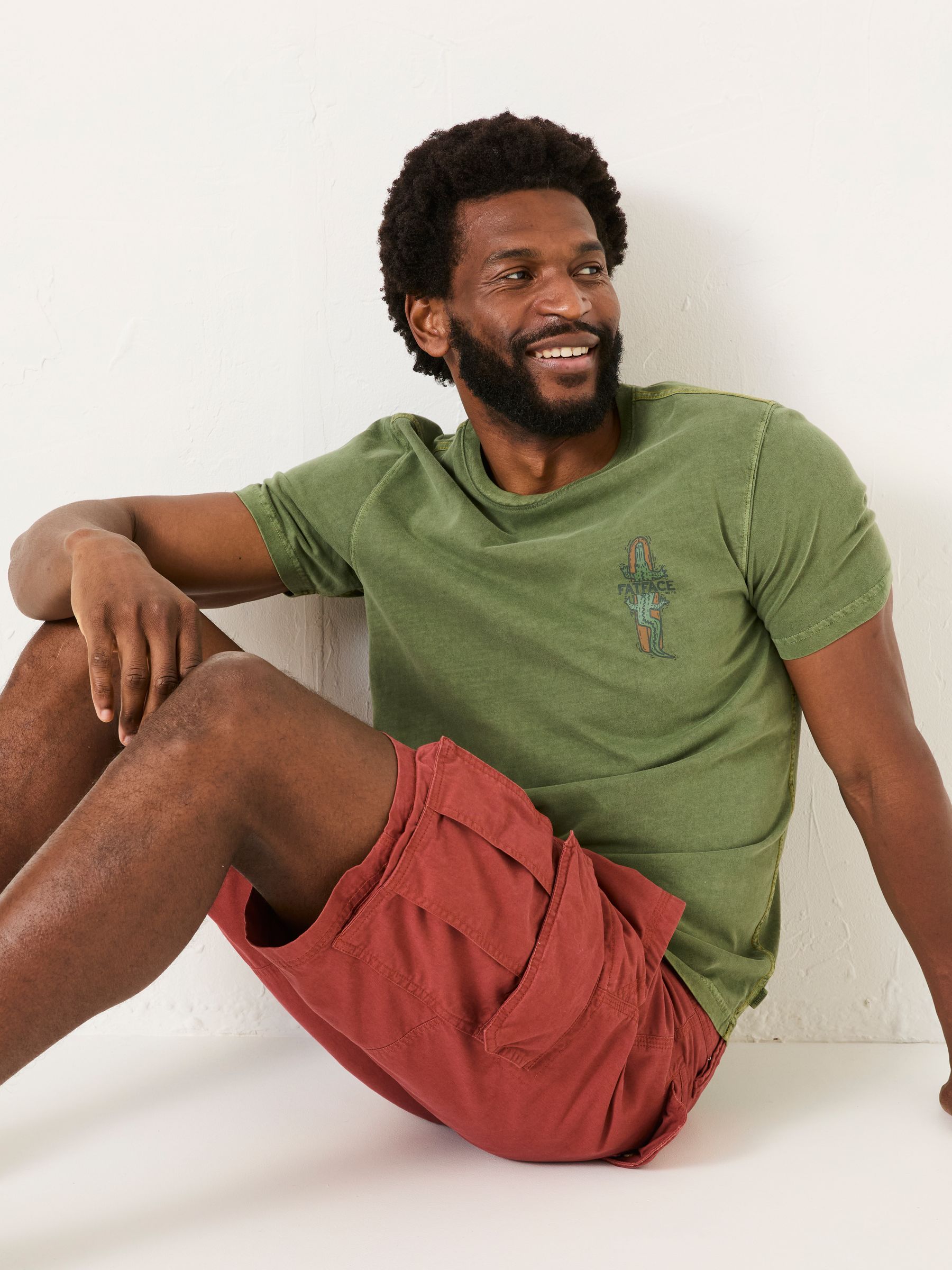 Bude Dark Red Cargo Shorts - Image 6 of 7