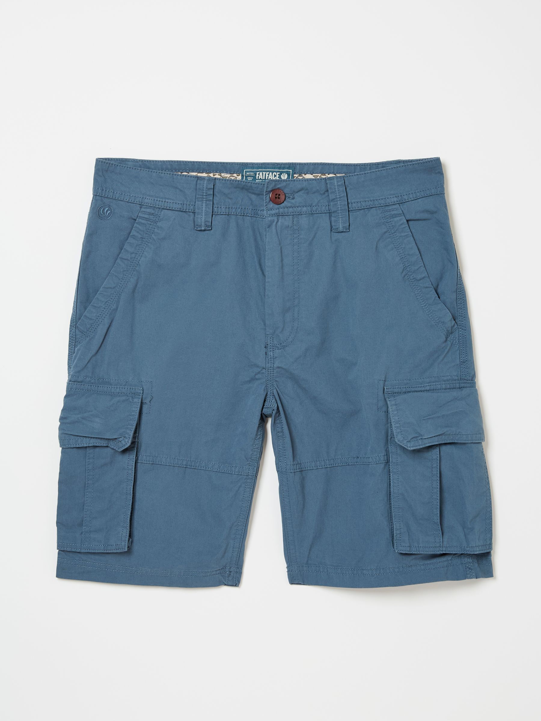 Bude Dark Teal Blue Cargo Shorts - Image 6 of 6