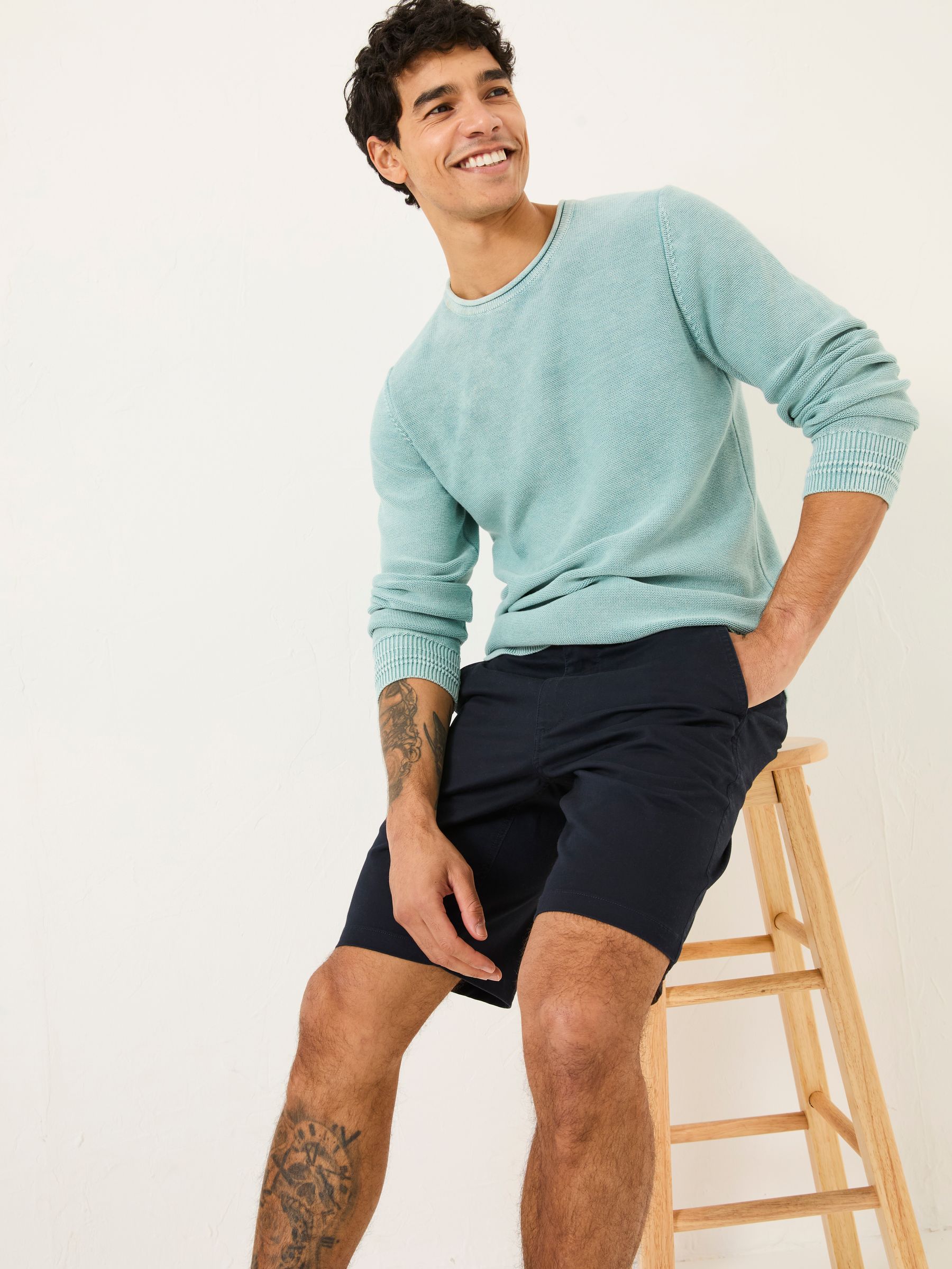 Mawes Navy Chino Shorts - Image 2 of 6