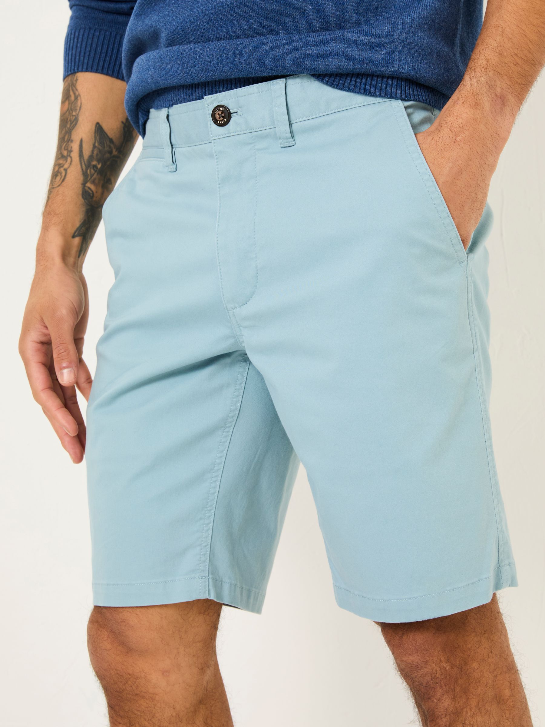 Mawes Light Blue Chino Shorts - Image 4 of 6