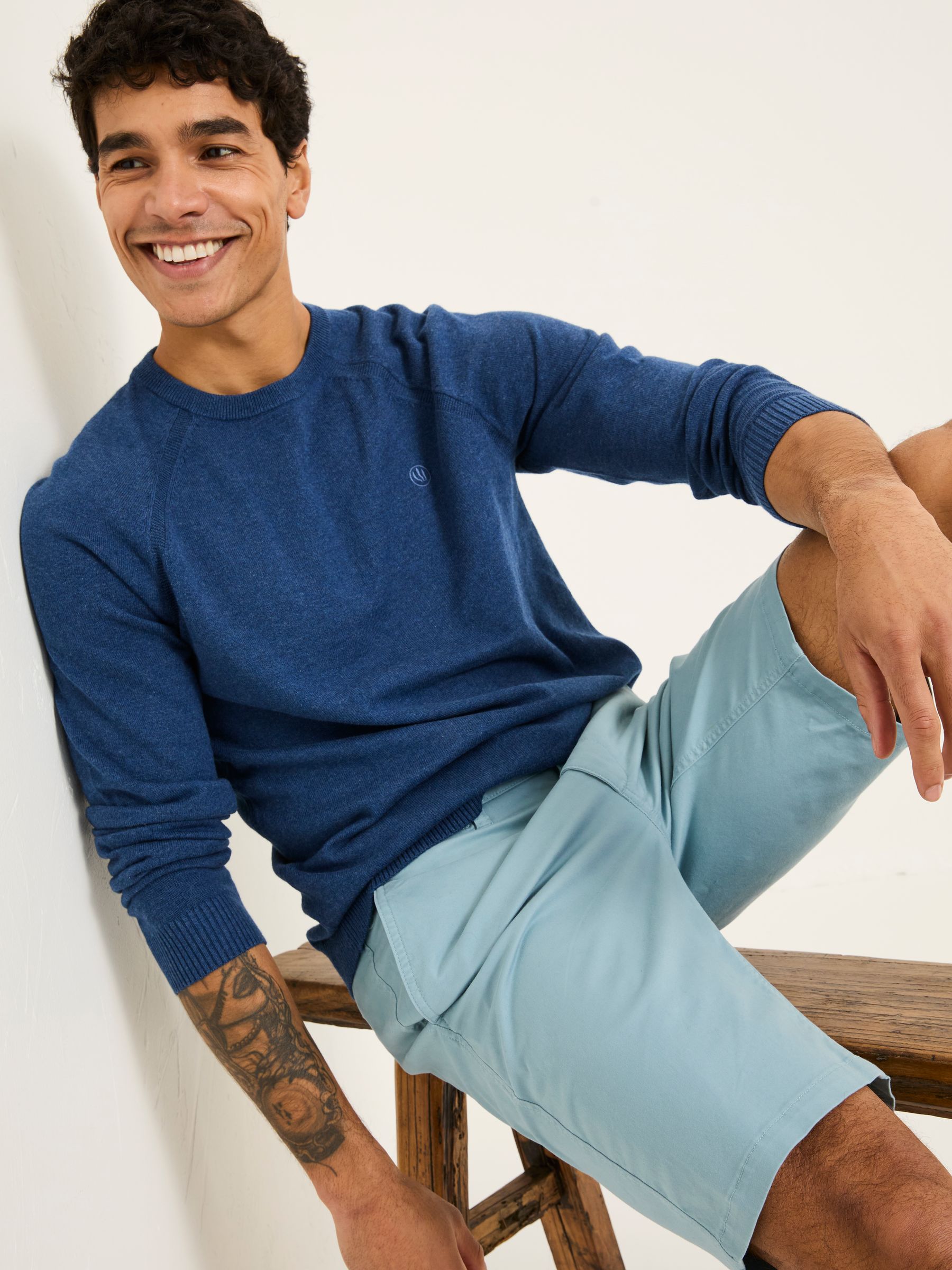 Mawes Light Blue Chino Shorts - Image 5 of 6