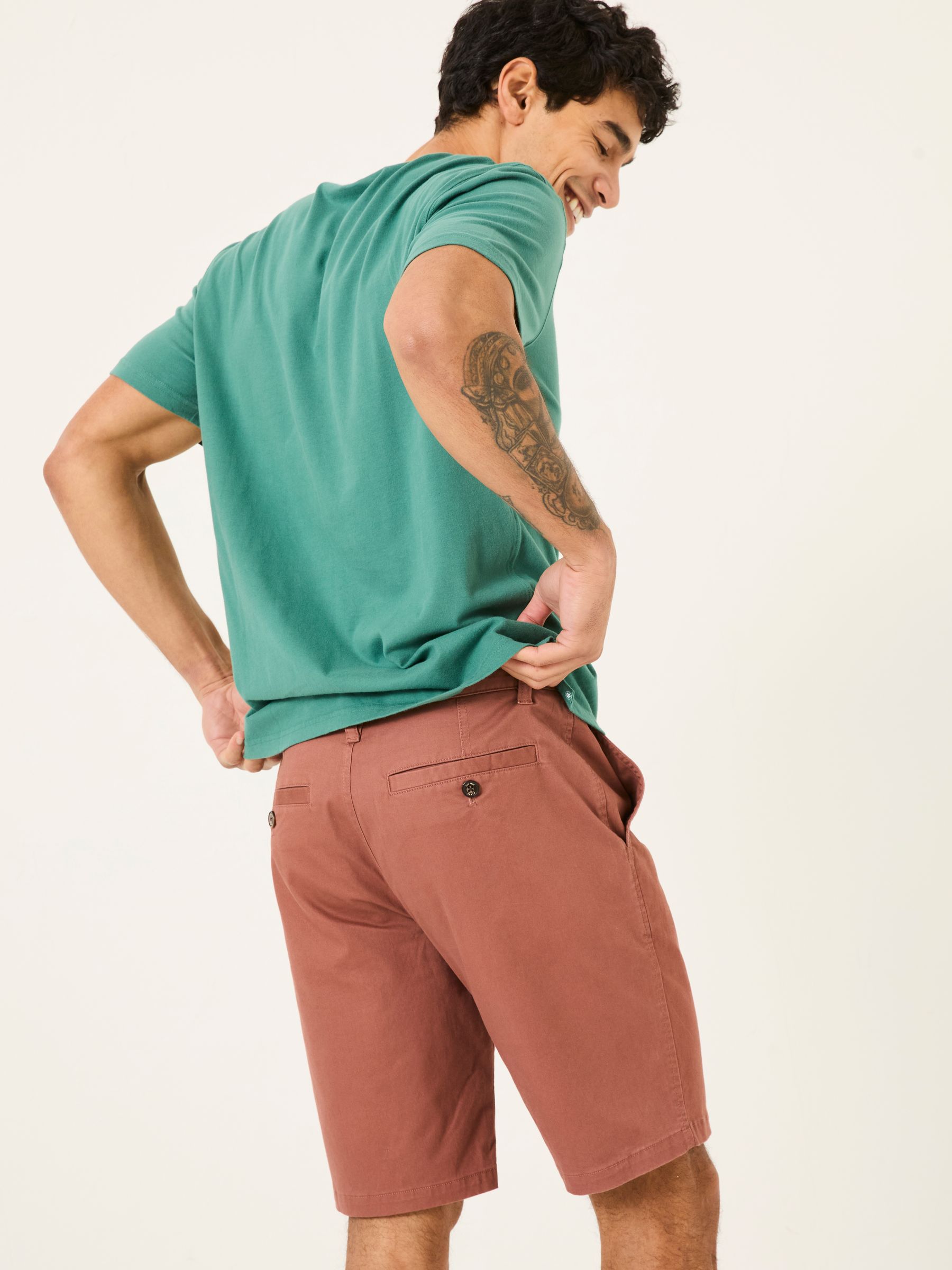 Mawes Rust Brown Chino Shorts - Image 2 of 7