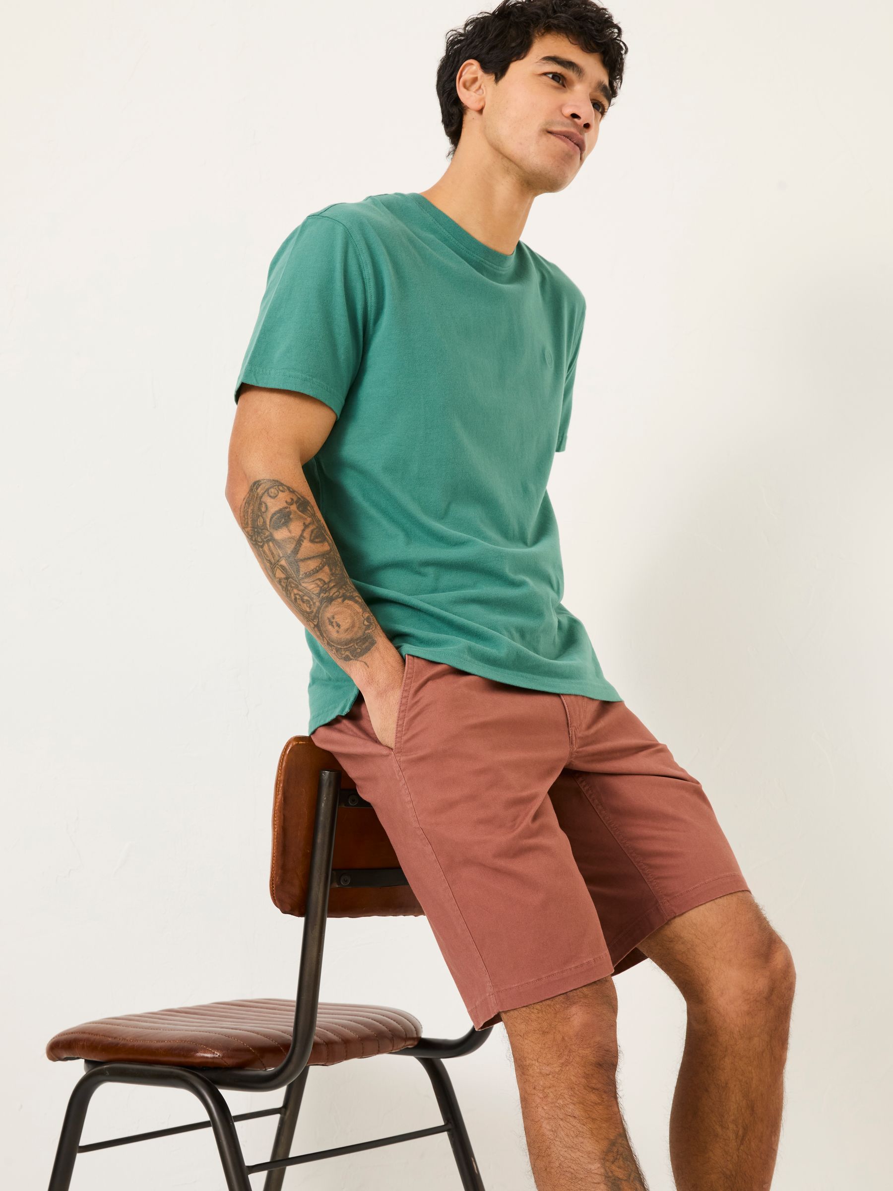 Mawes Rust Brown Chino Shorts - Image 4 of 7