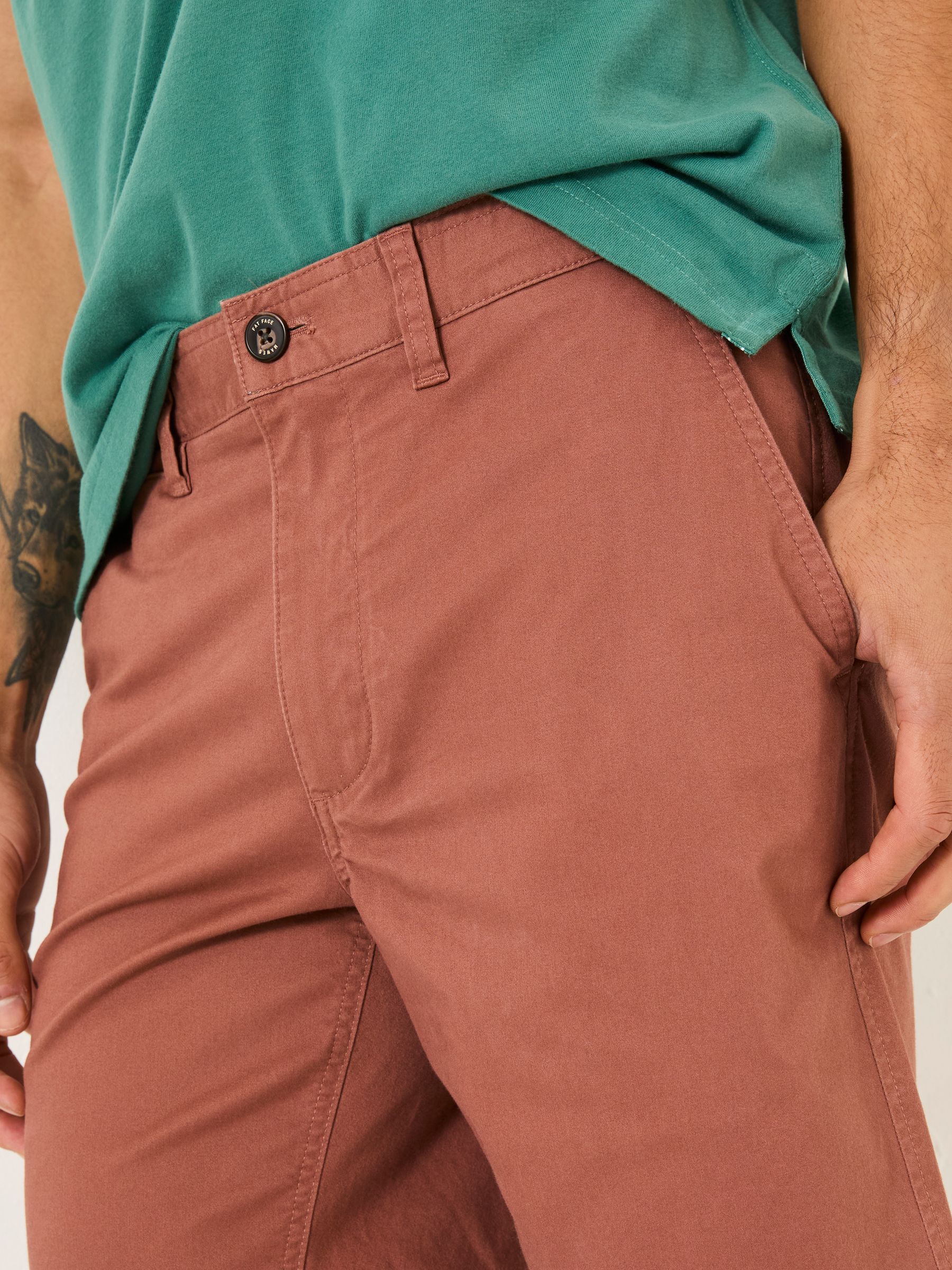 Mawes Rust Brown Chino Shorts - Image 6 of 7
