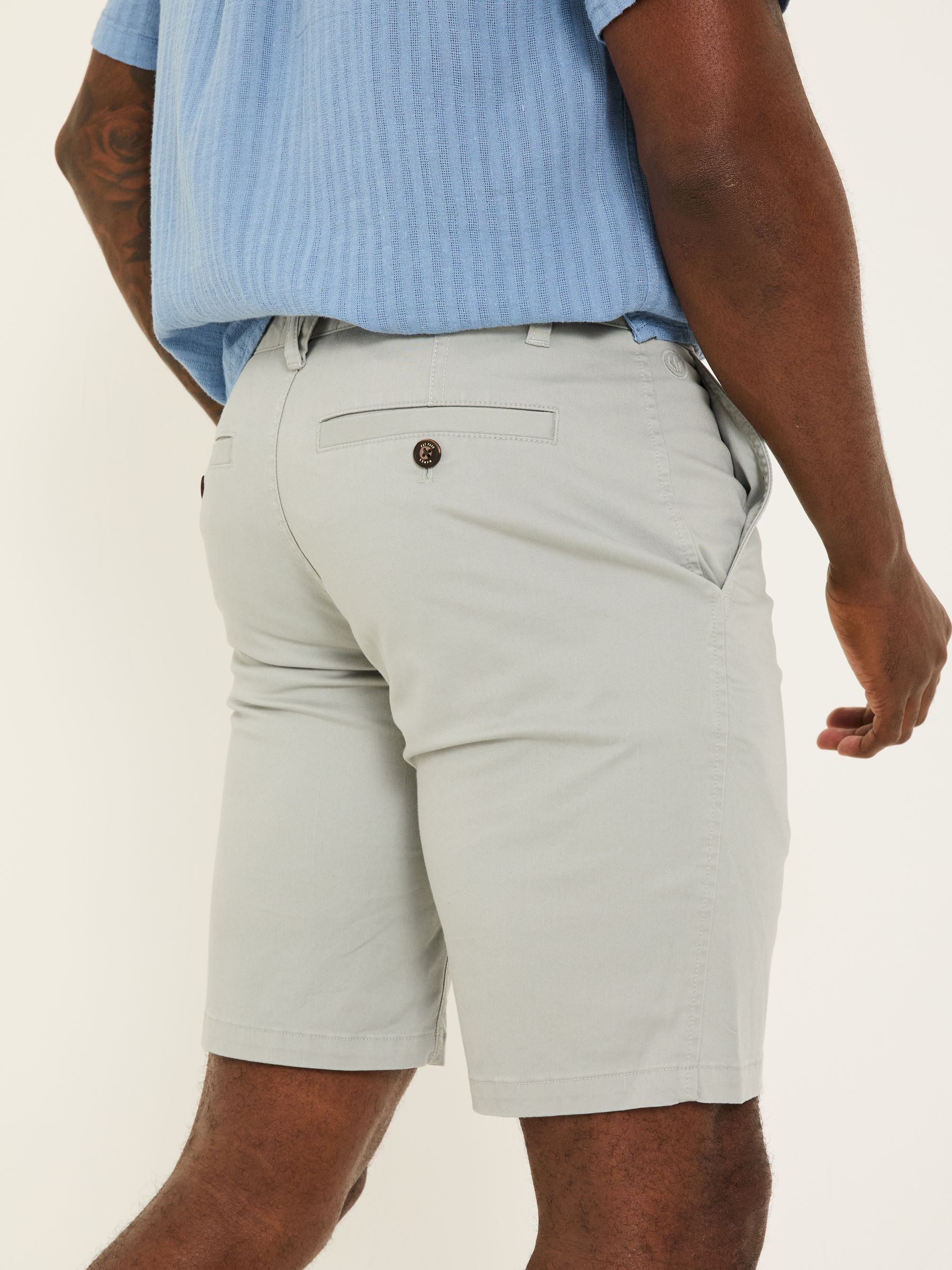 Mawes Light Grey Chino Shorts - Image 2 of 6