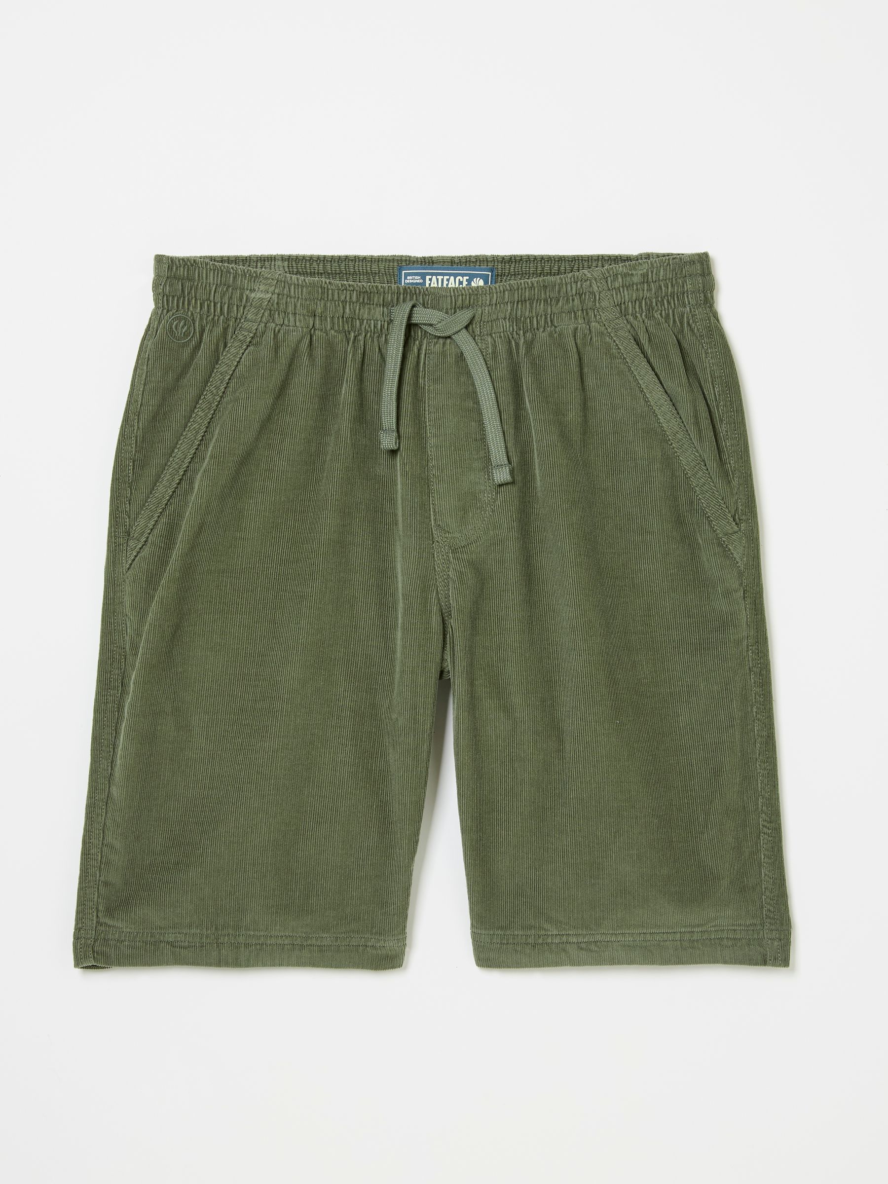 Seaton Khaki Green Pull On Cord Shorts - Image 7 of 7