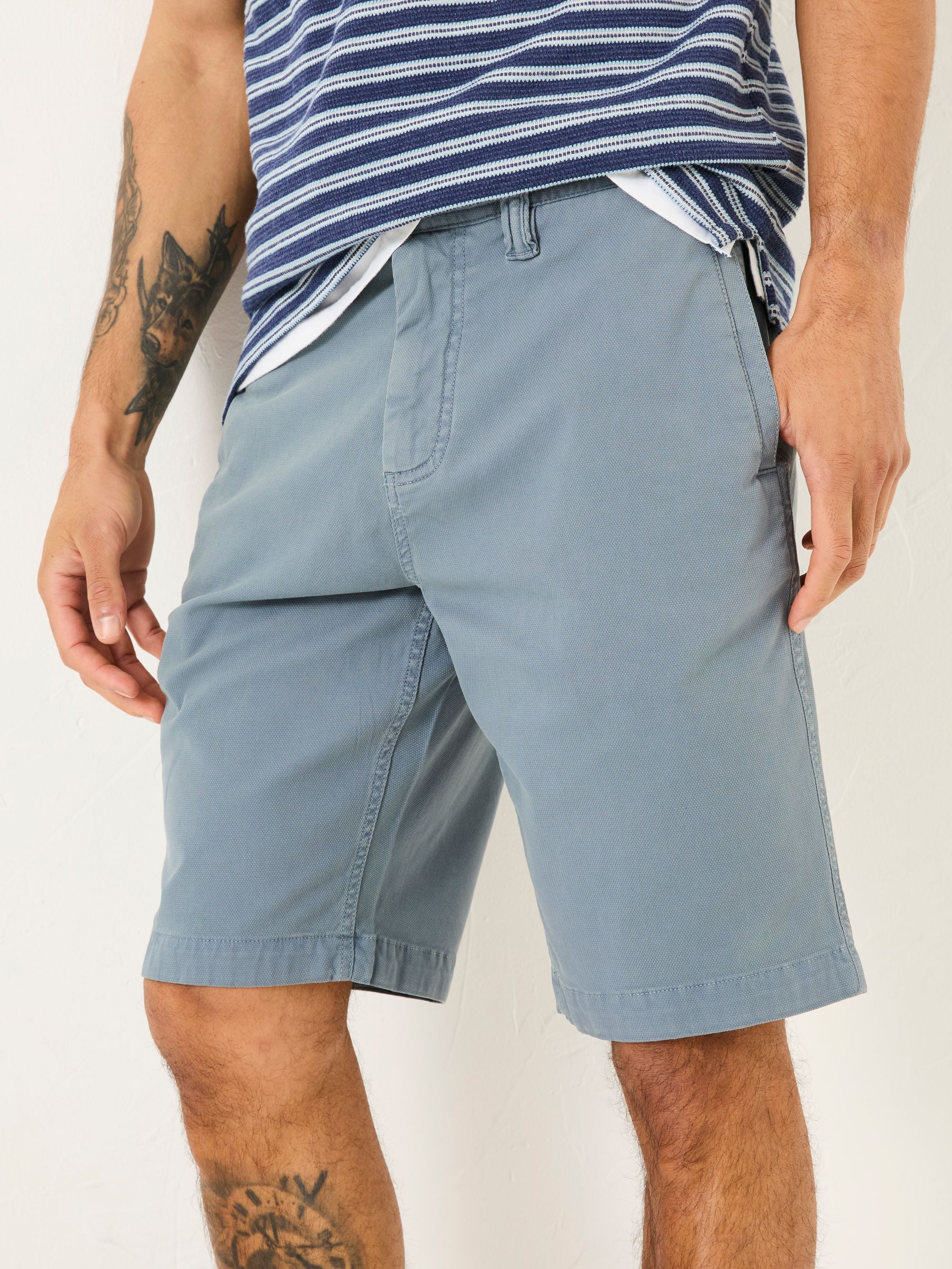 Light Blue Stow Garment Dye Shorts - Image 5 of 7