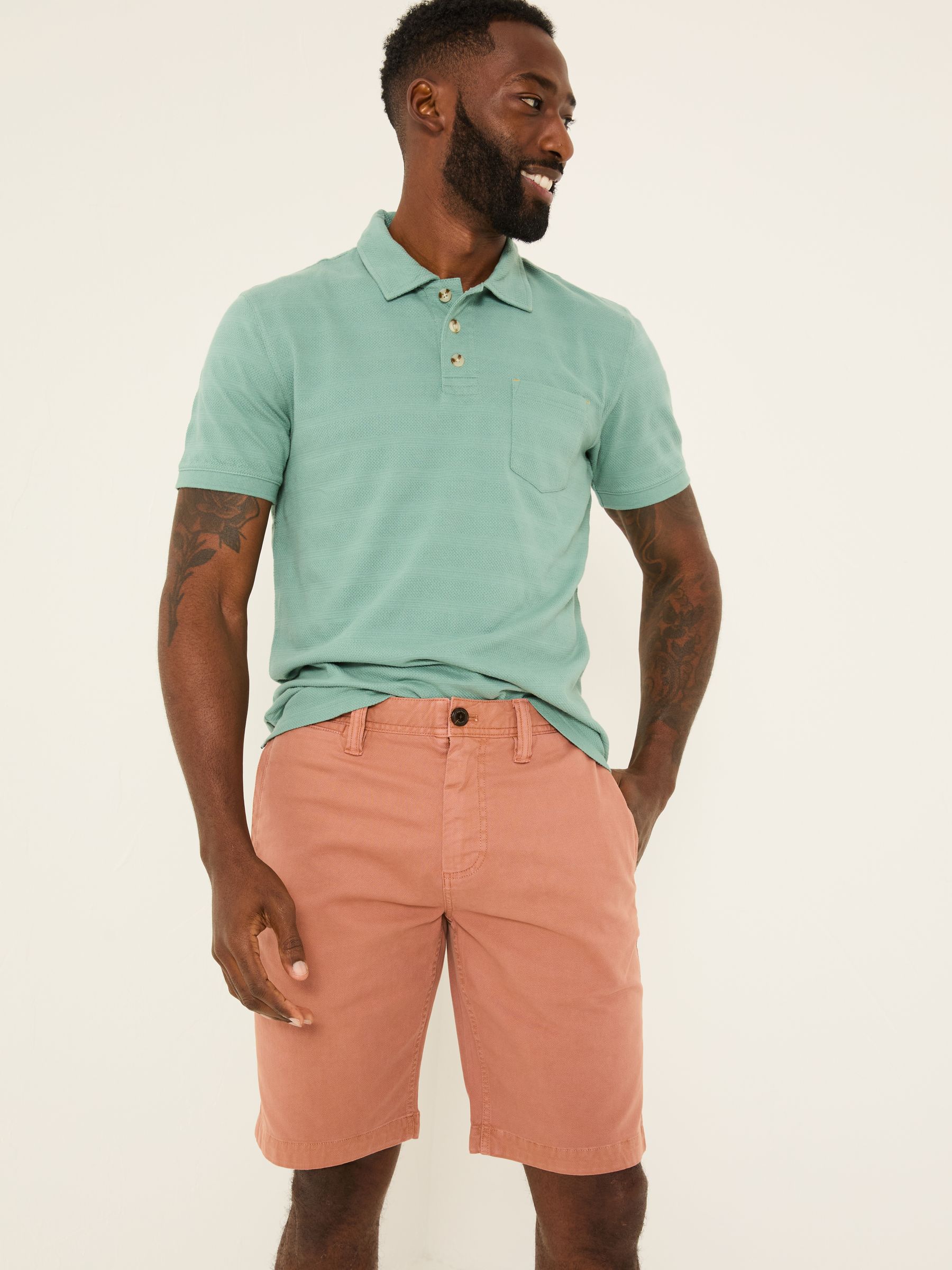 Dark Orange Stow Garment Dye Shorts - Image 1 of 5