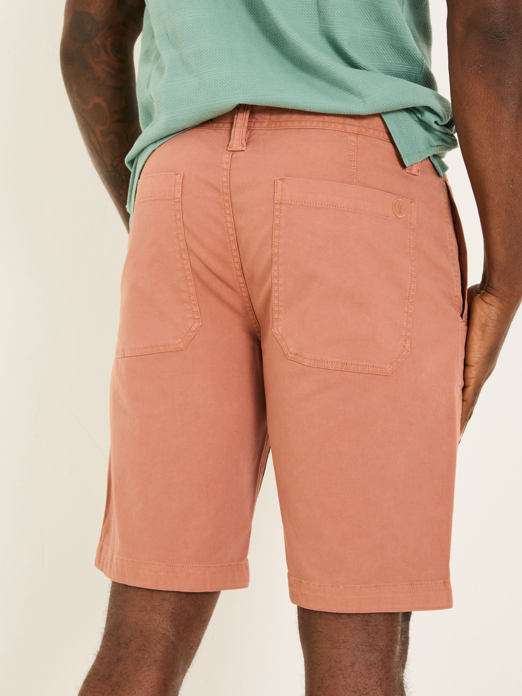 Dark Orange Stow Garment Dye Shorts - Image 2 of 5