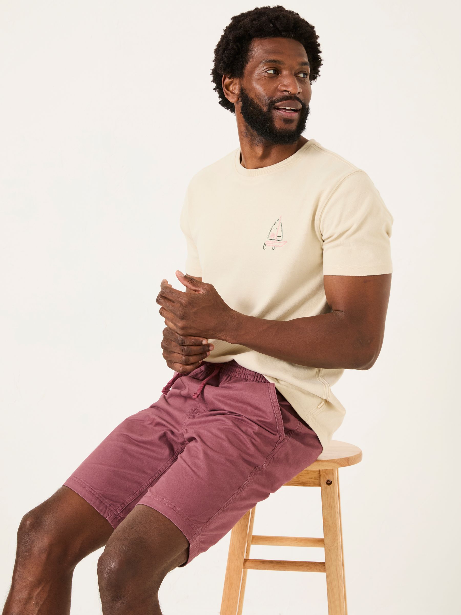 Seaton Plum Purple Pull On Shorts - Image 6 of 7
