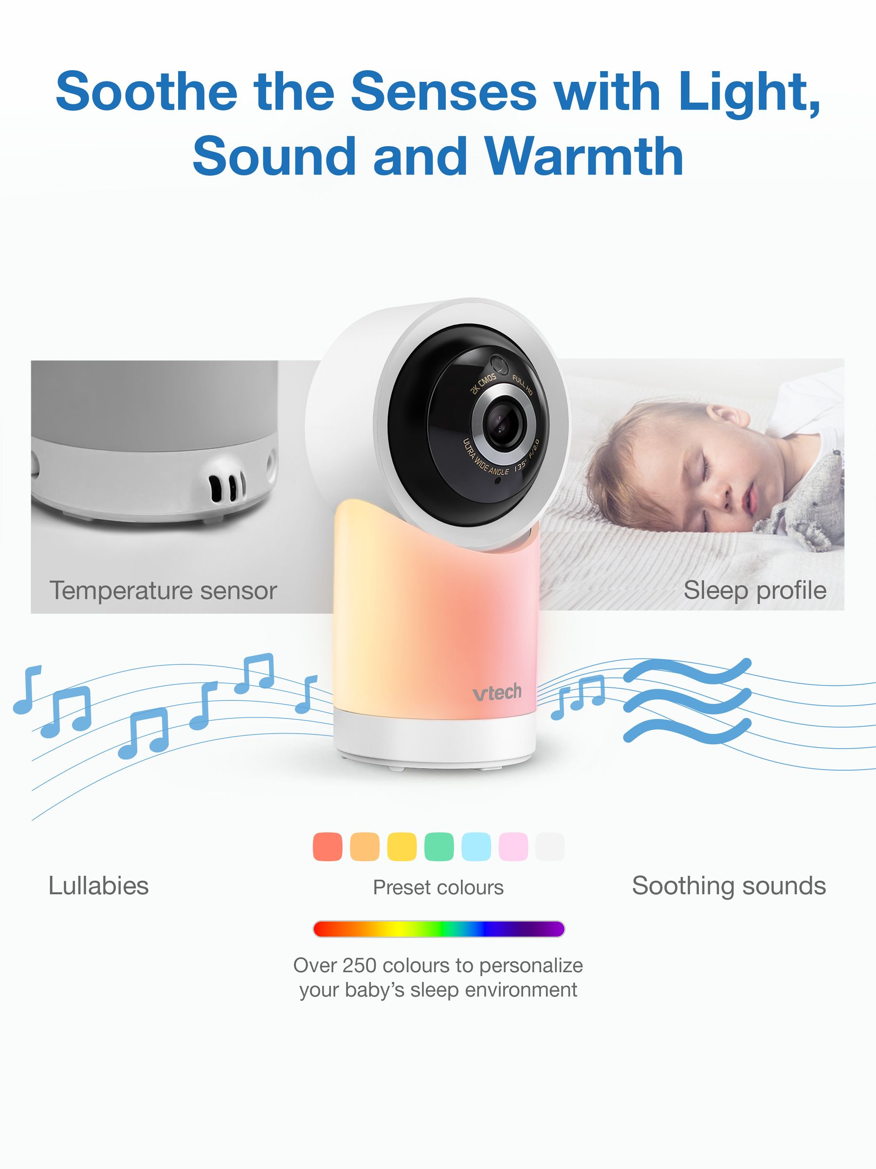 V-Tech RM7766HD 7inch Smart Wi-Fi Baby Monitor - Image 5 of 6