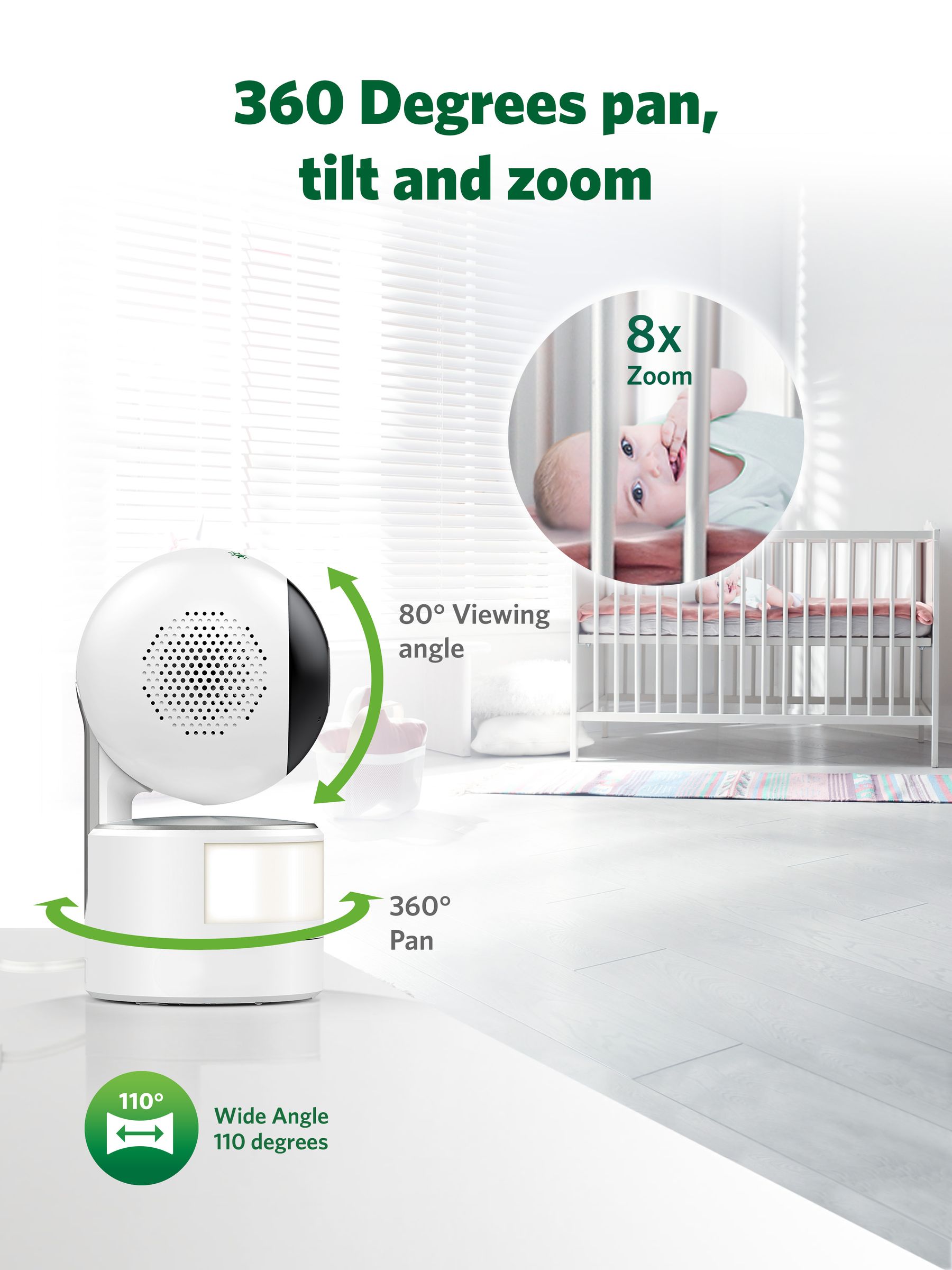 Leapfrog Toys LF920HD 7 inch HD Video Baby Monitor - Image 3 of 6
