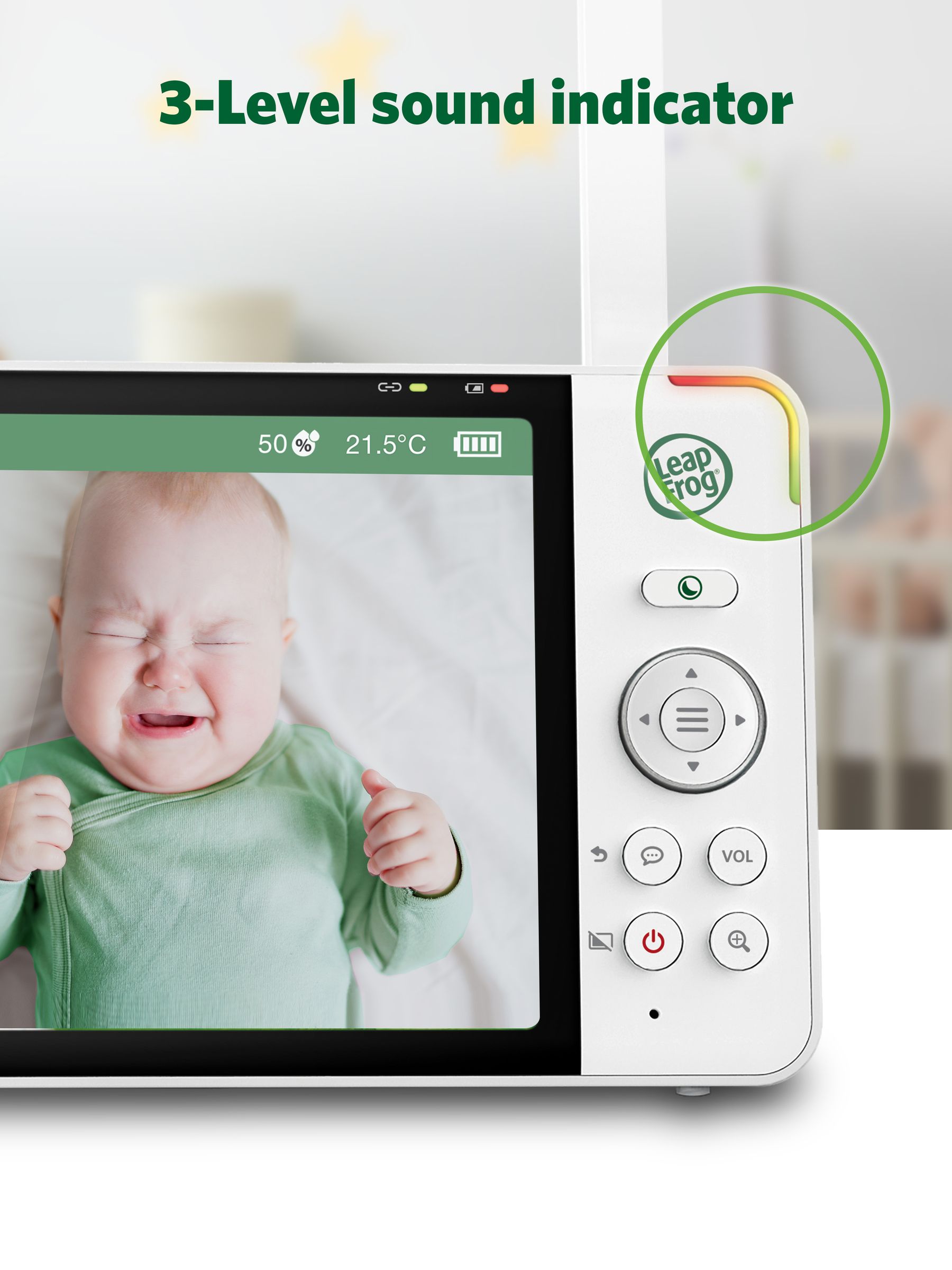 Leapfrog Toys LF920HD 7 inch HD Video Baby Monitor - Image 4 of 6