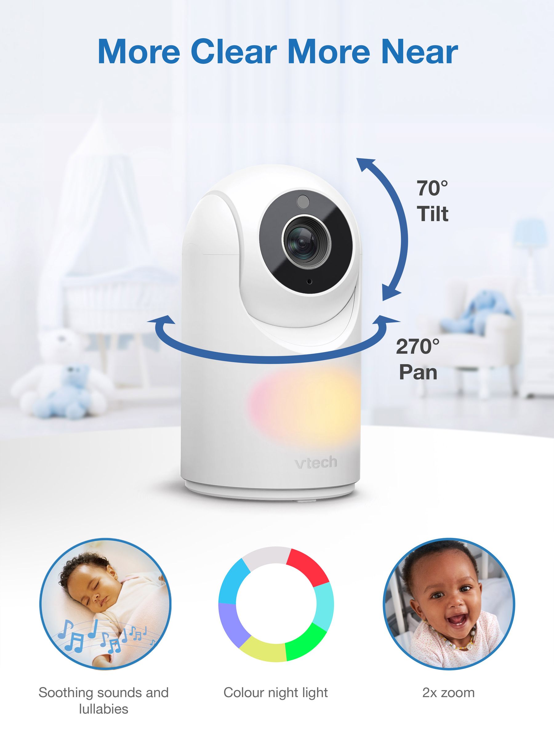 V-Tech VM3263 28inch Digital Video Baby Monitor - Image 4 of 6