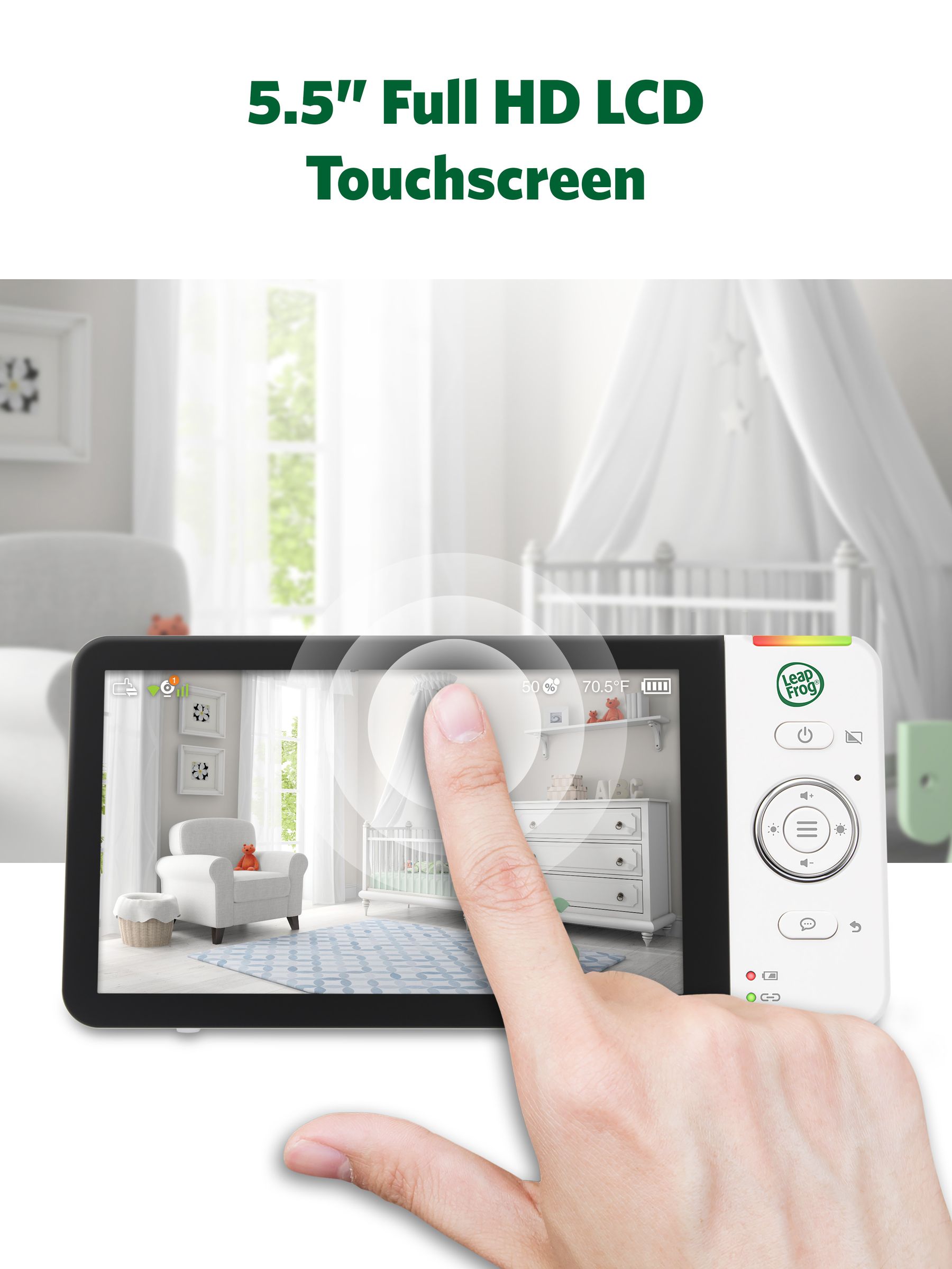 Leapfrog Toys LF2936HD Touch Screen WiFi Smart Baby Monitor - Image 2 of 6