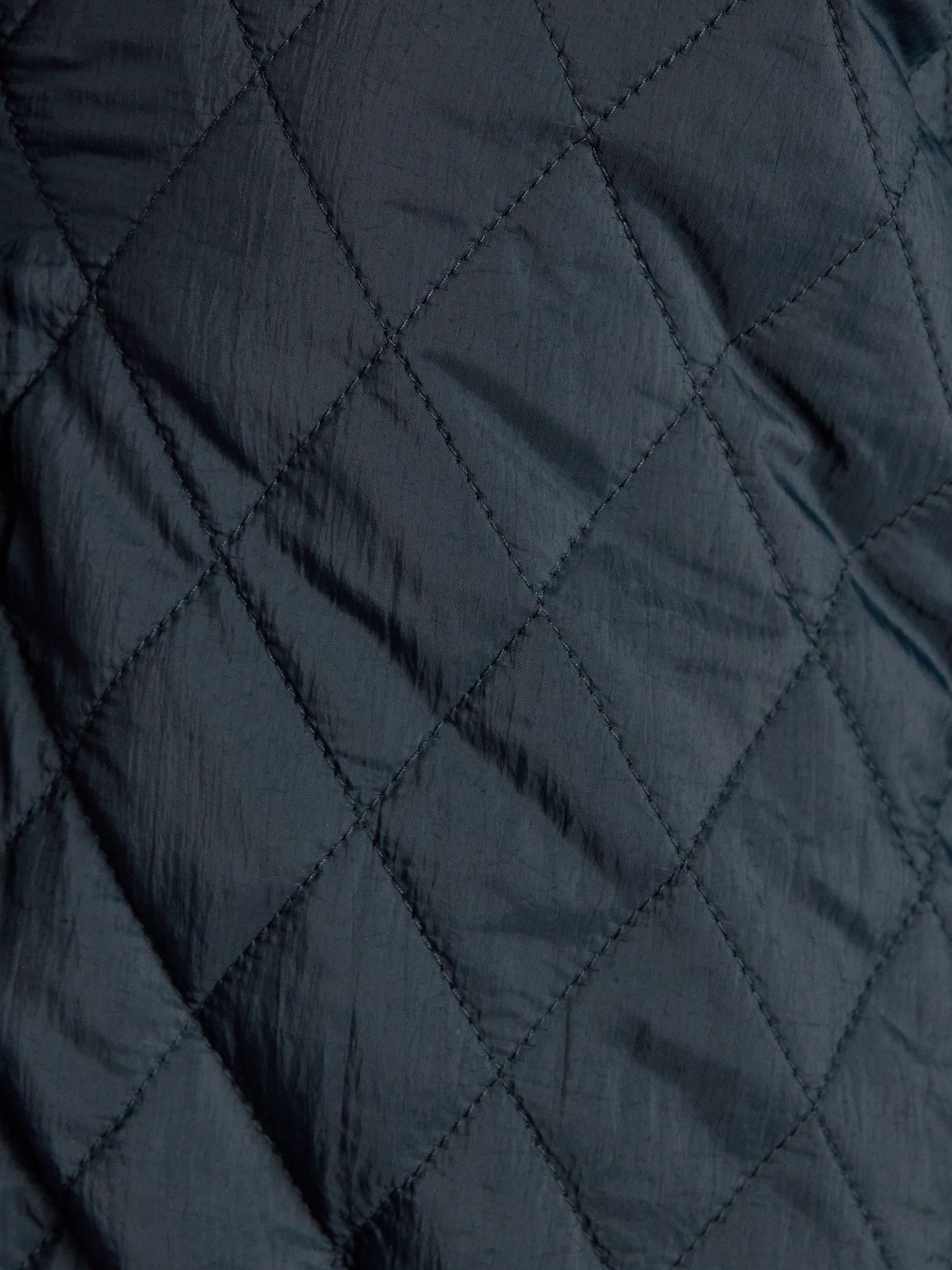 Quinn Navy Blue Showerproof Diamond Quilted Coat - Image 12 of 14