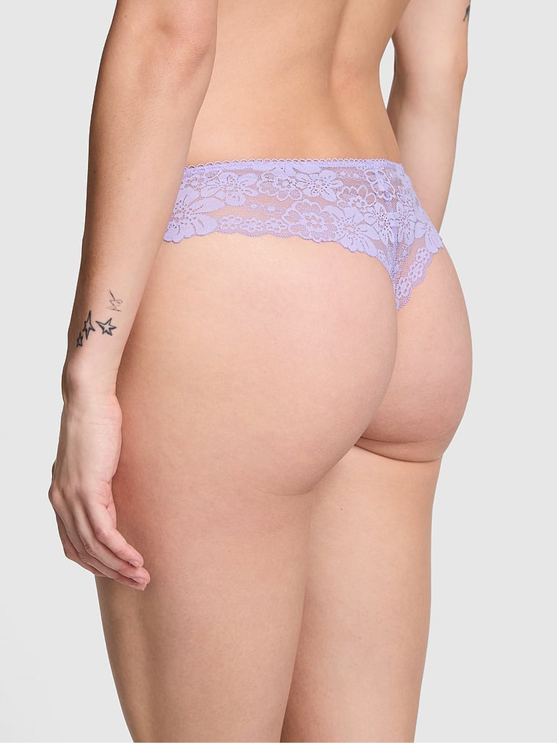 Purple Cloud Lace Thong Knickers - Image 2 of 3