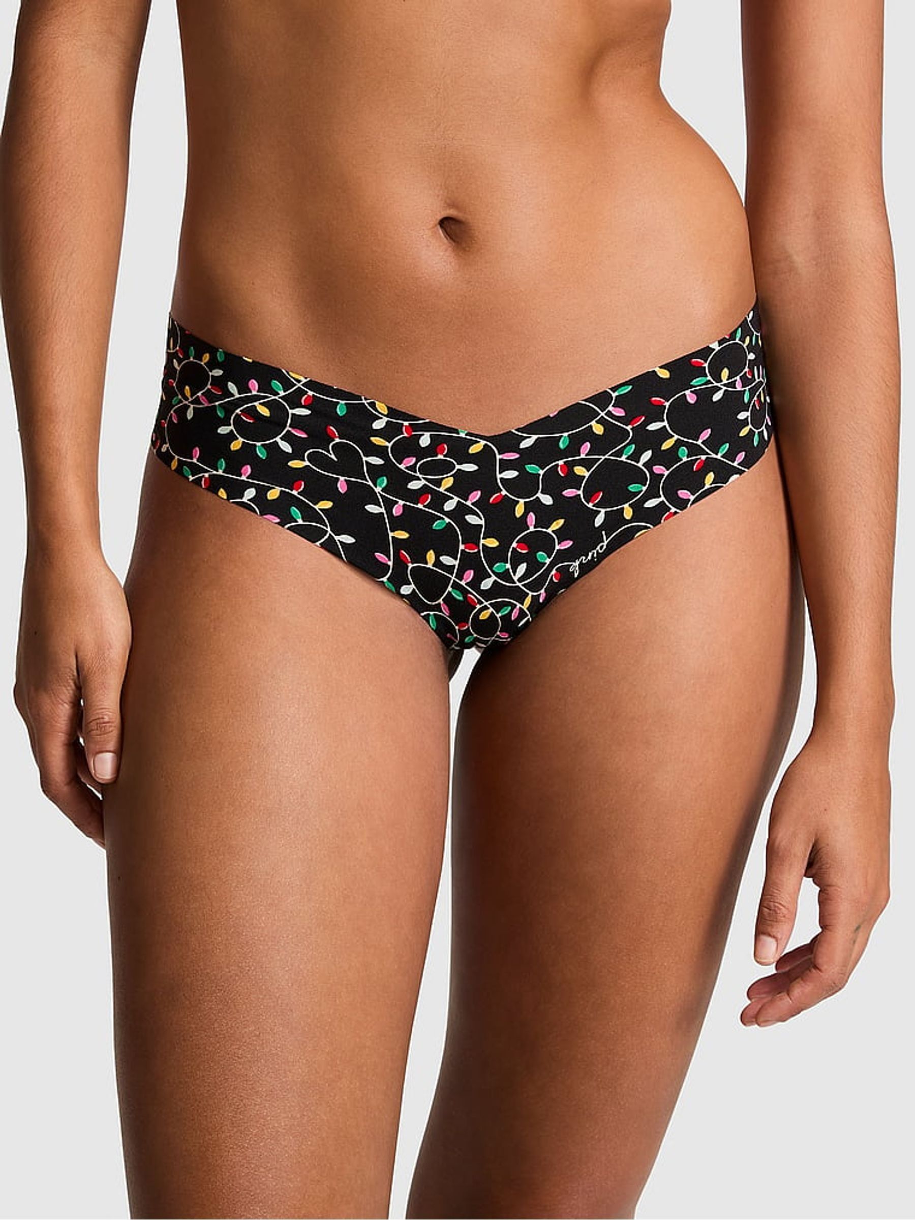 Black Lights Print High Leg Thong Knickers - Image 1 of 3