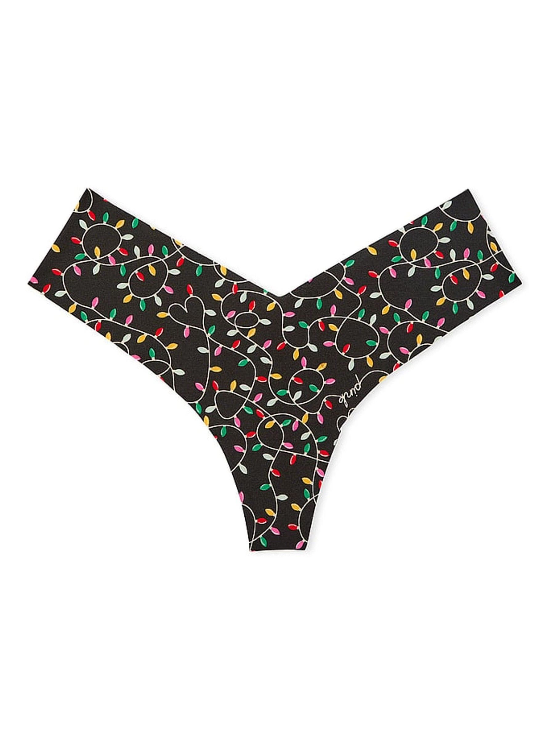 Black Lights Print High Leg Thong Knickers - Image 3 of 3