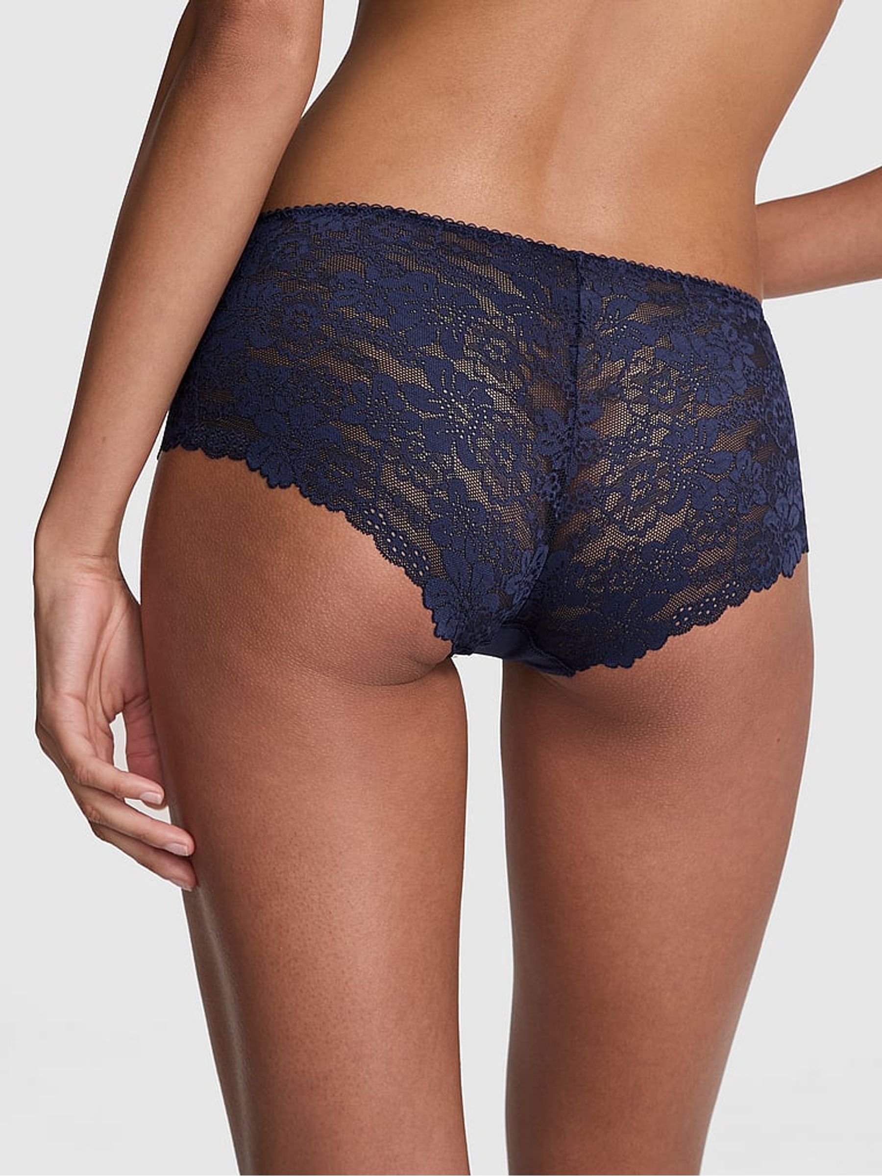 Midnight Navy Blue Lace Hipster Knickers - Image 2 of 3