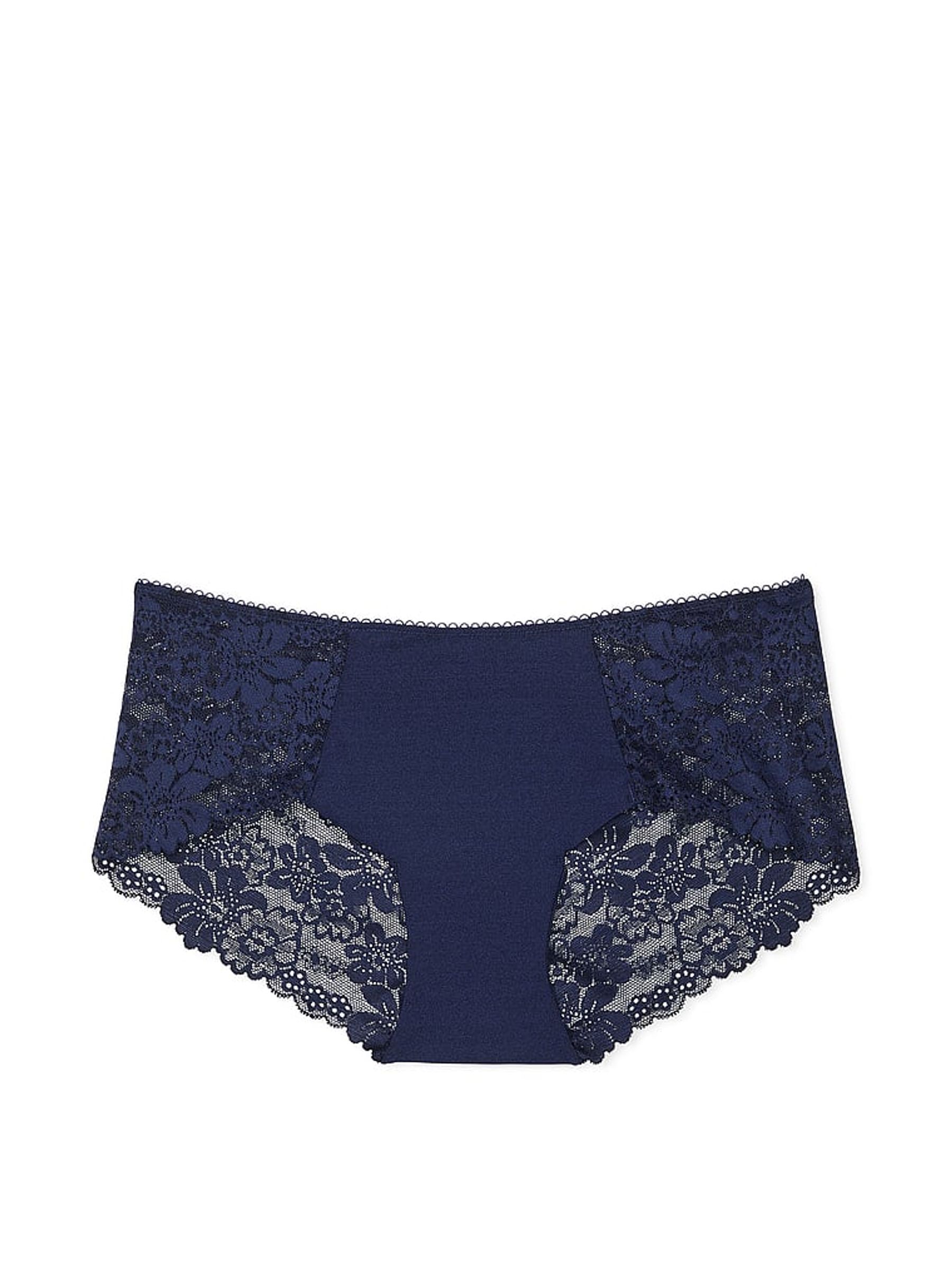 Midnight Navy Blue Lace Hipster Knickers - Image 3 of 3