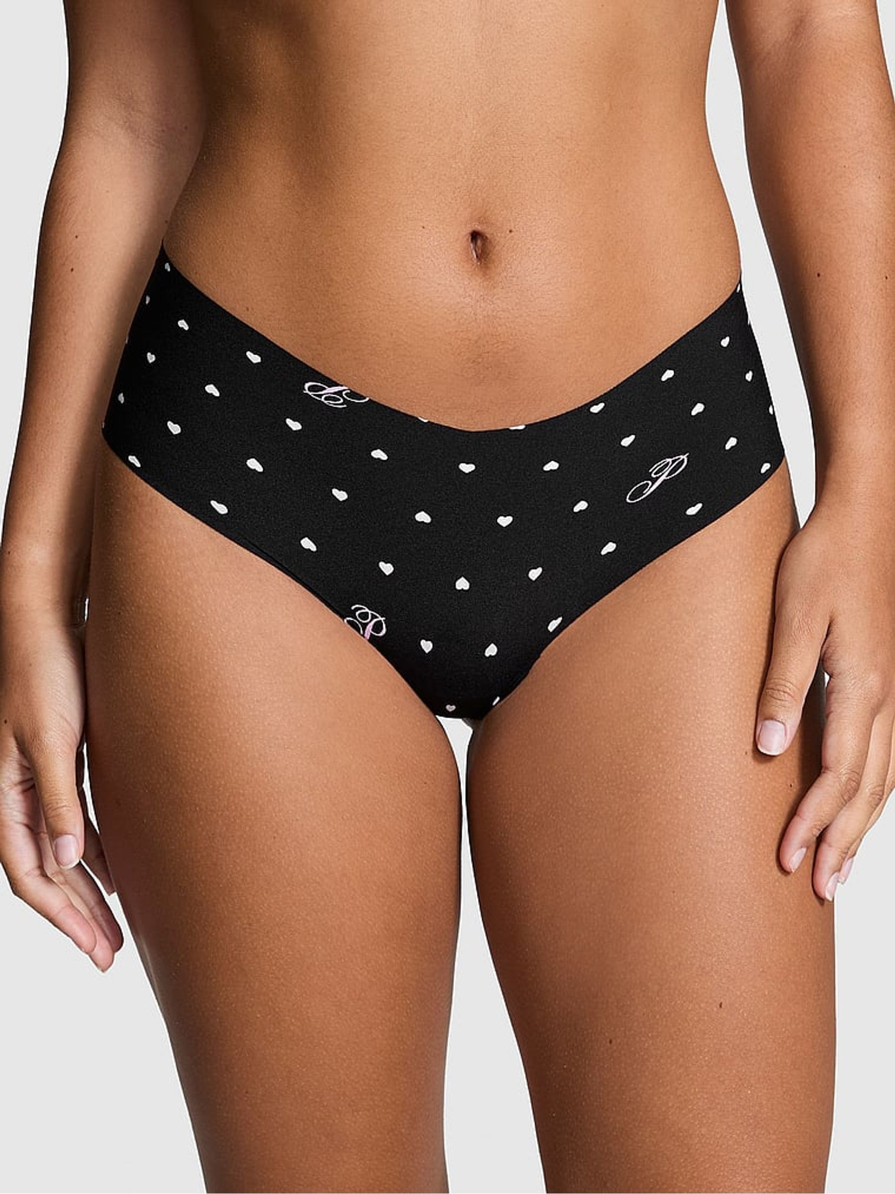Black Heart Cheeky Knickers - Image 1 of 3
