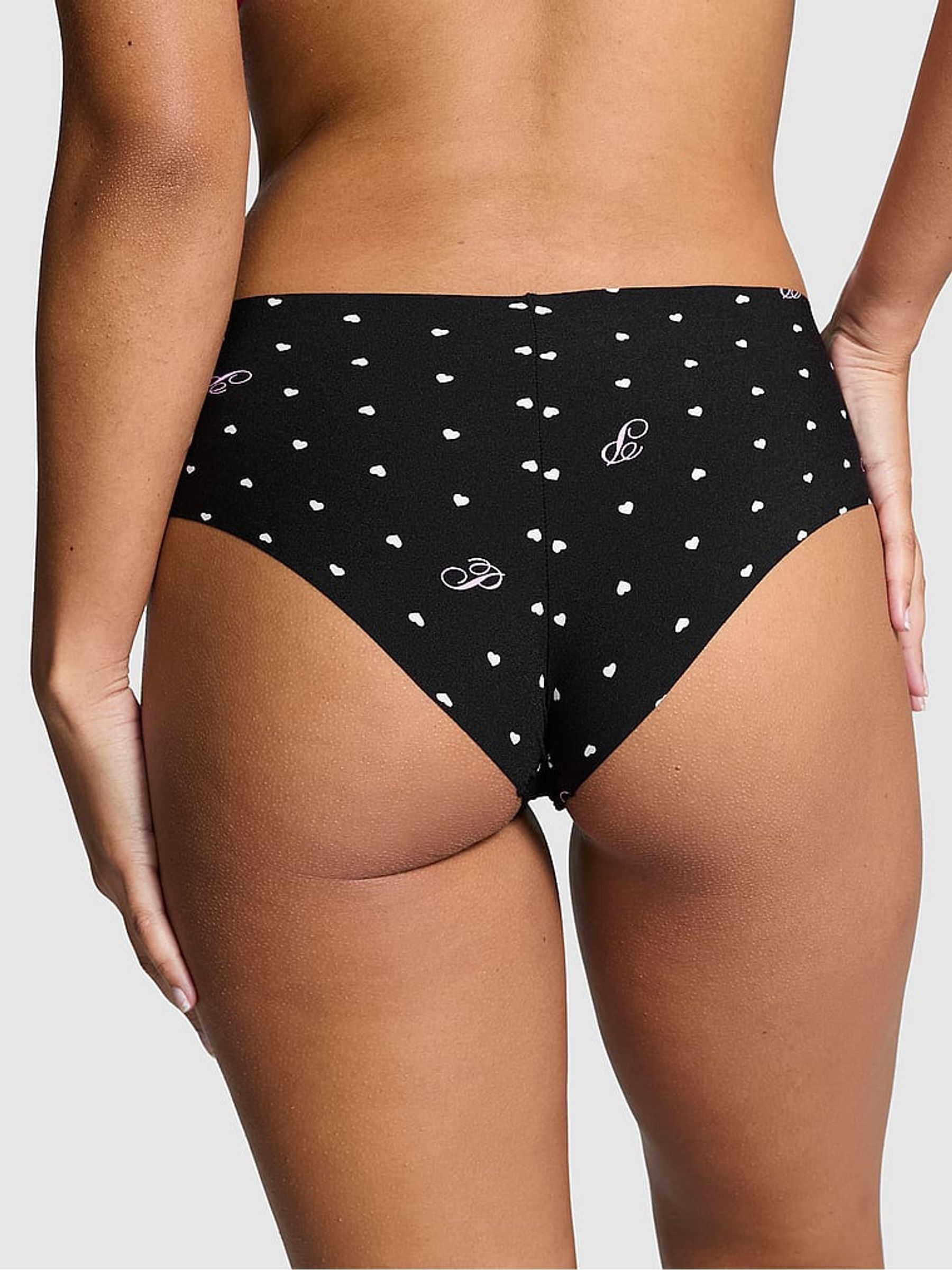 Black Heart Cheeky Knickers - Image 2 of 3