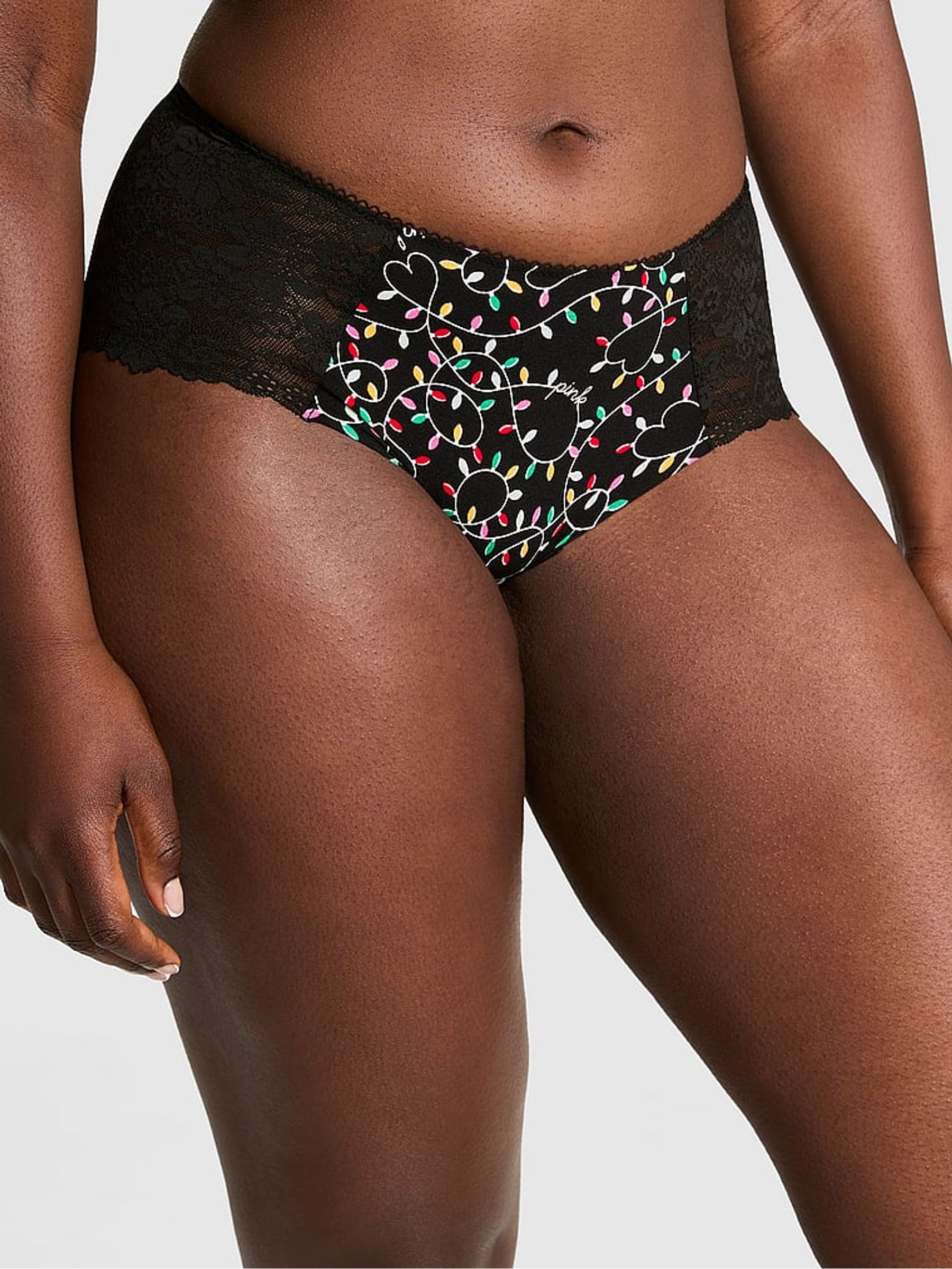 Black Lights Lace Cheeky Knickers - Image 1 of 3