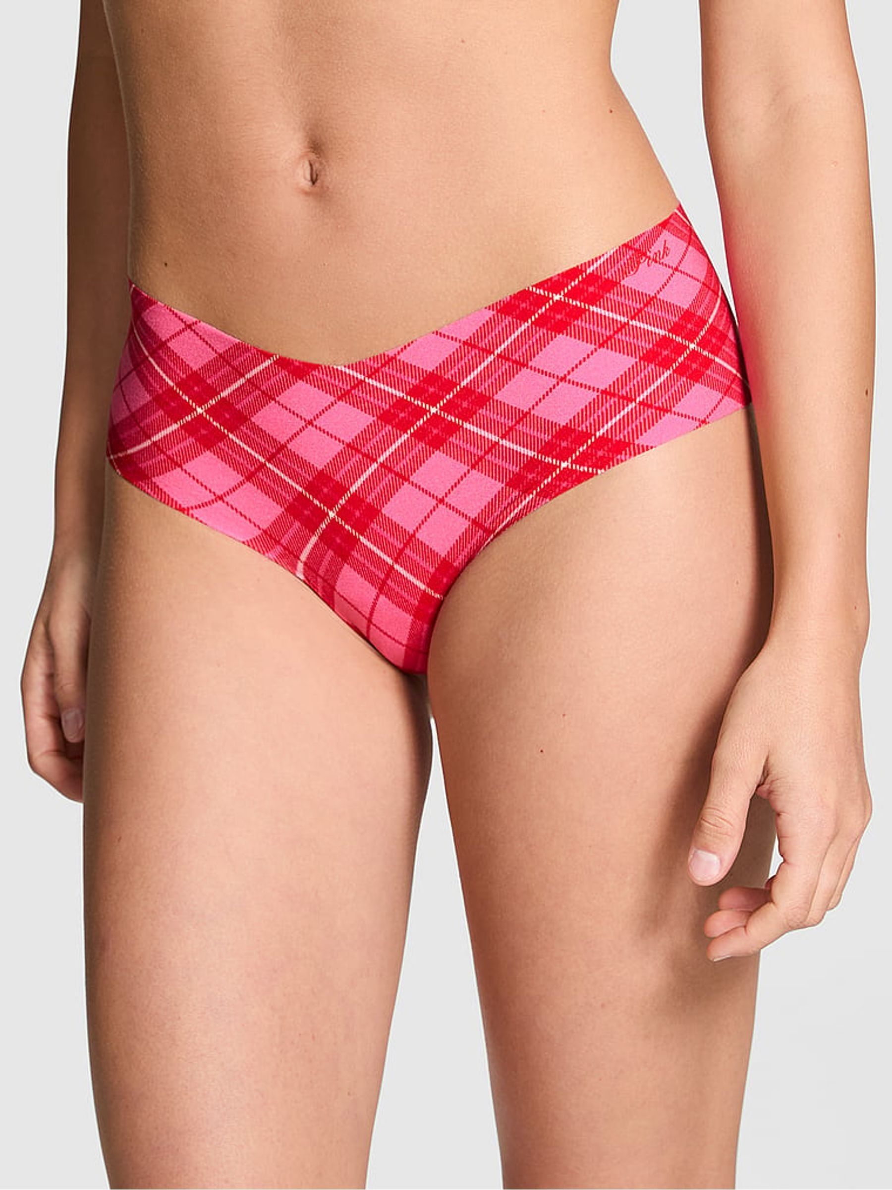 Pink Rose Plaid Cheeky Knickers - Image 1 of 3