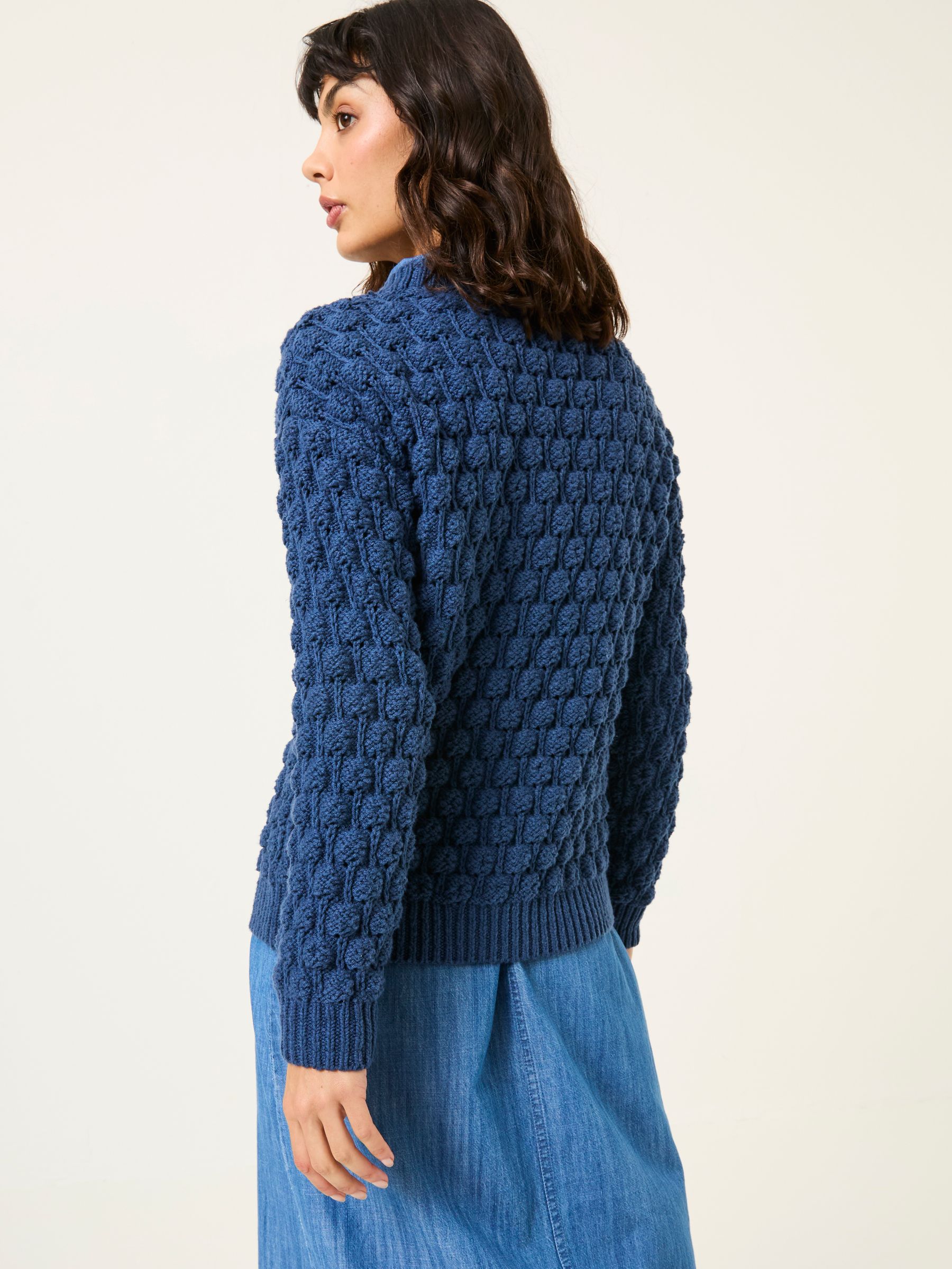Navy Bea Bobble Knitted Jumper - Image 2 of 6