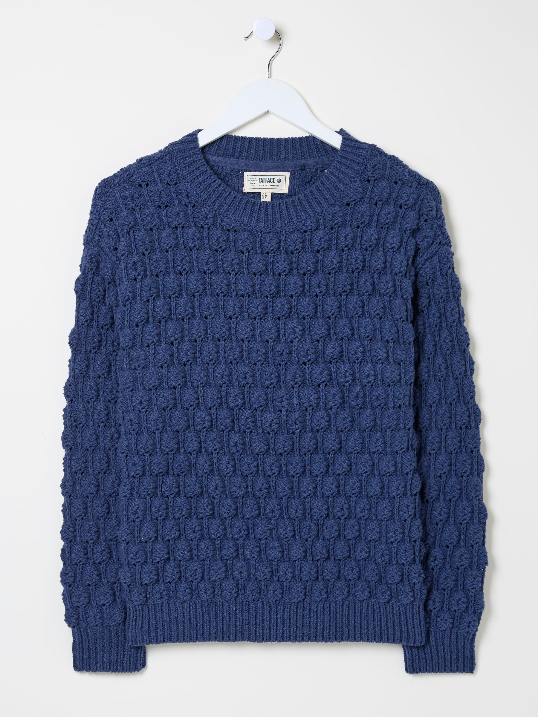 Navy Bea Bobble Knitted Jumper - Image 6 of 6