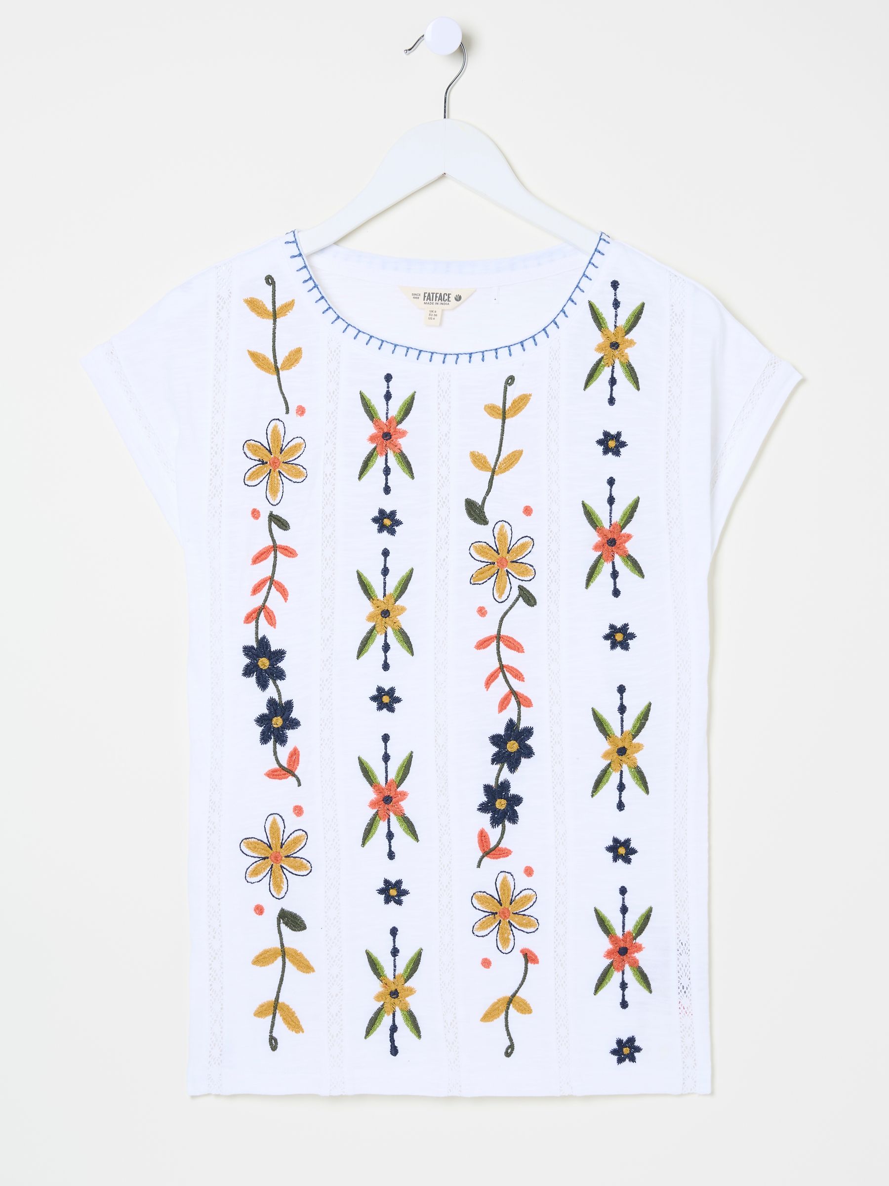 Ivy White Embroidered T-Shirt - Image 10 of 10
