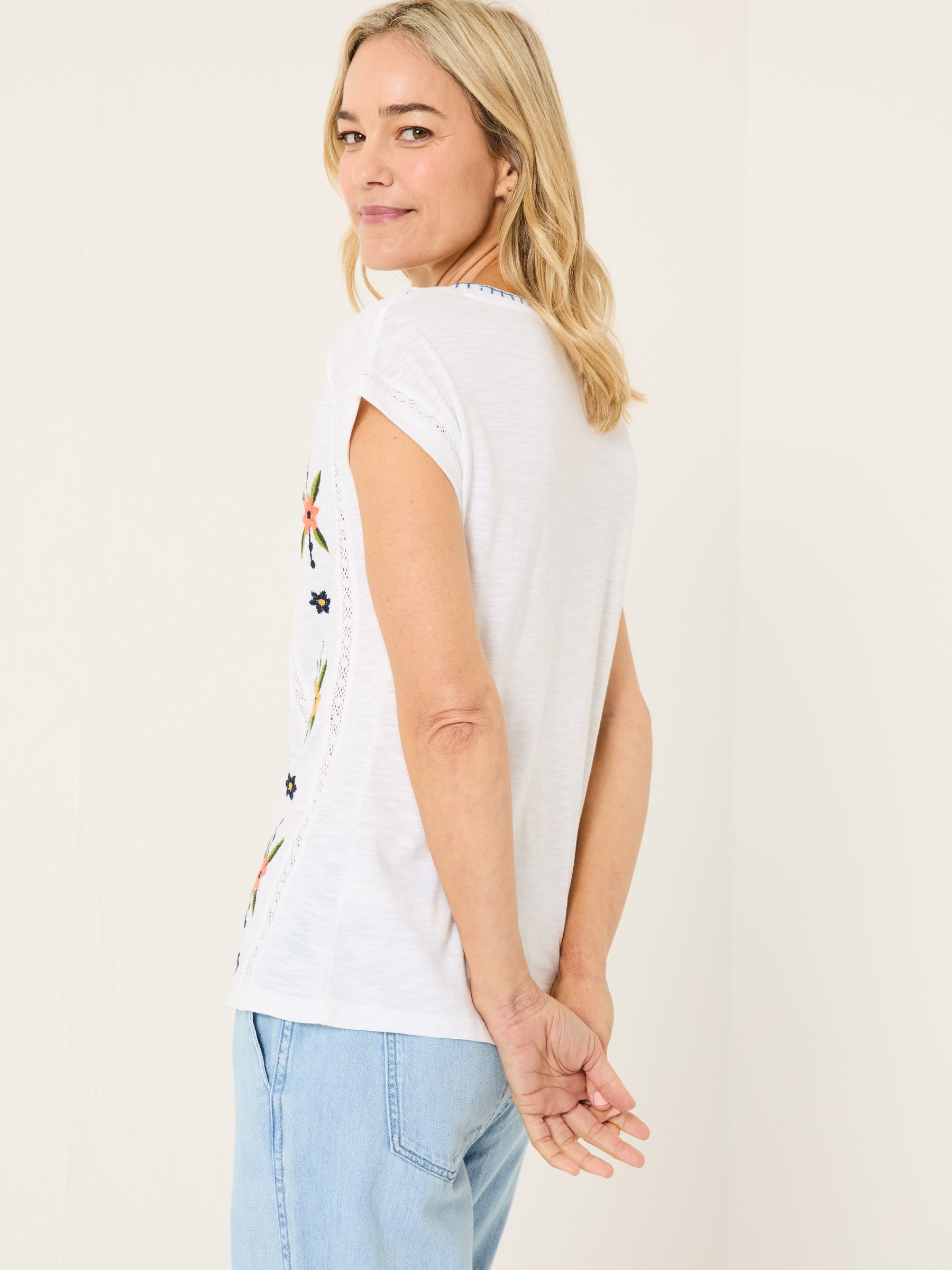 Ivy White Embroidered T-Shirt - Image 2 of 10