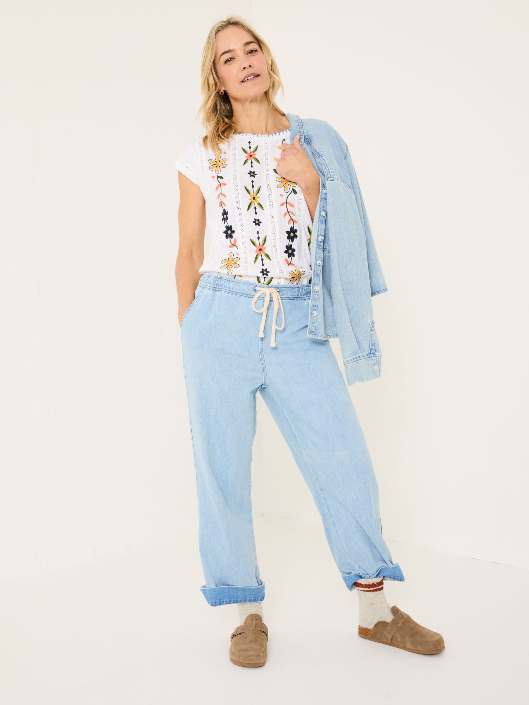 Ivy White Embroidered T-Shirt - Image 3 of 10