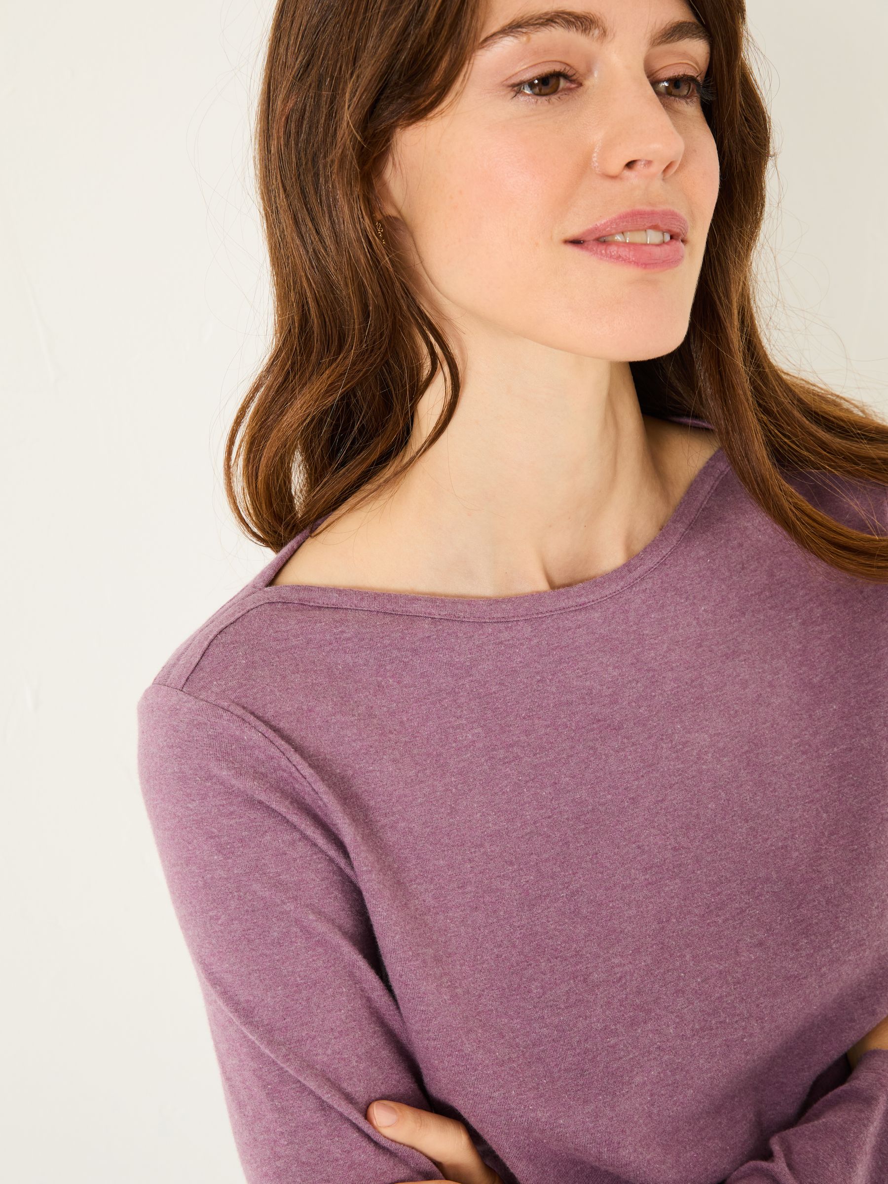 Bree Dusky Purple Long Sleeve T-Shirt - Image 4 of 6