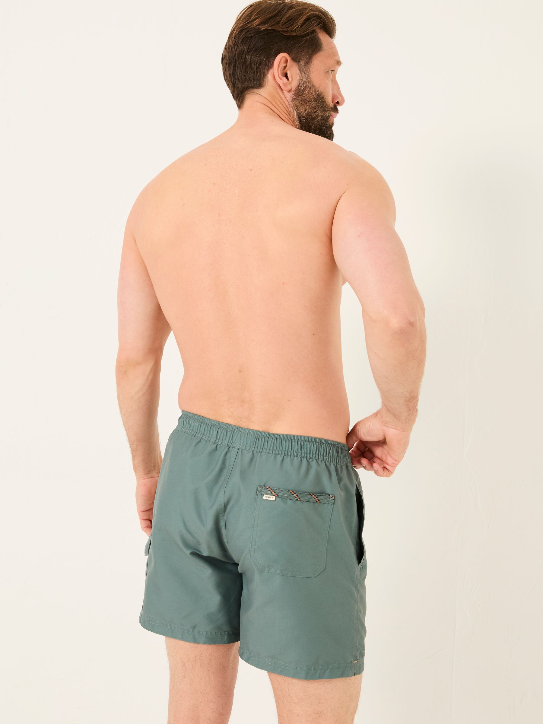 Trevose Khaki Green Cargo Swim Shorts - Image 2 of 4