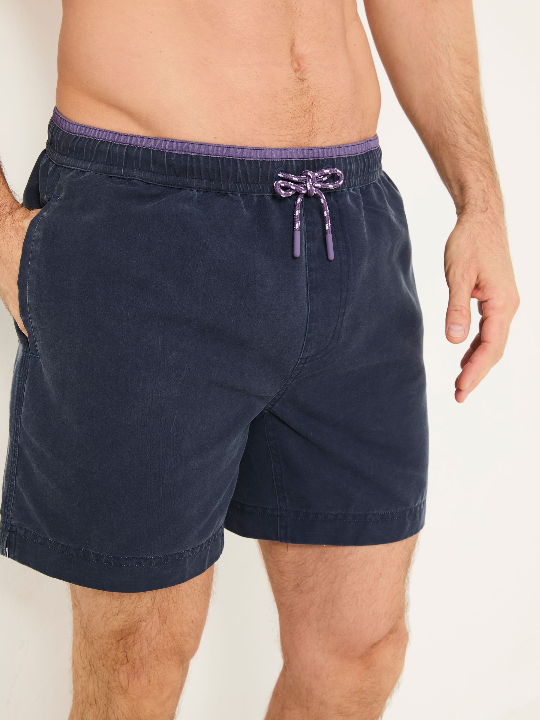 Trevose Navy Plain Swim Shorts - Image 1 of 6