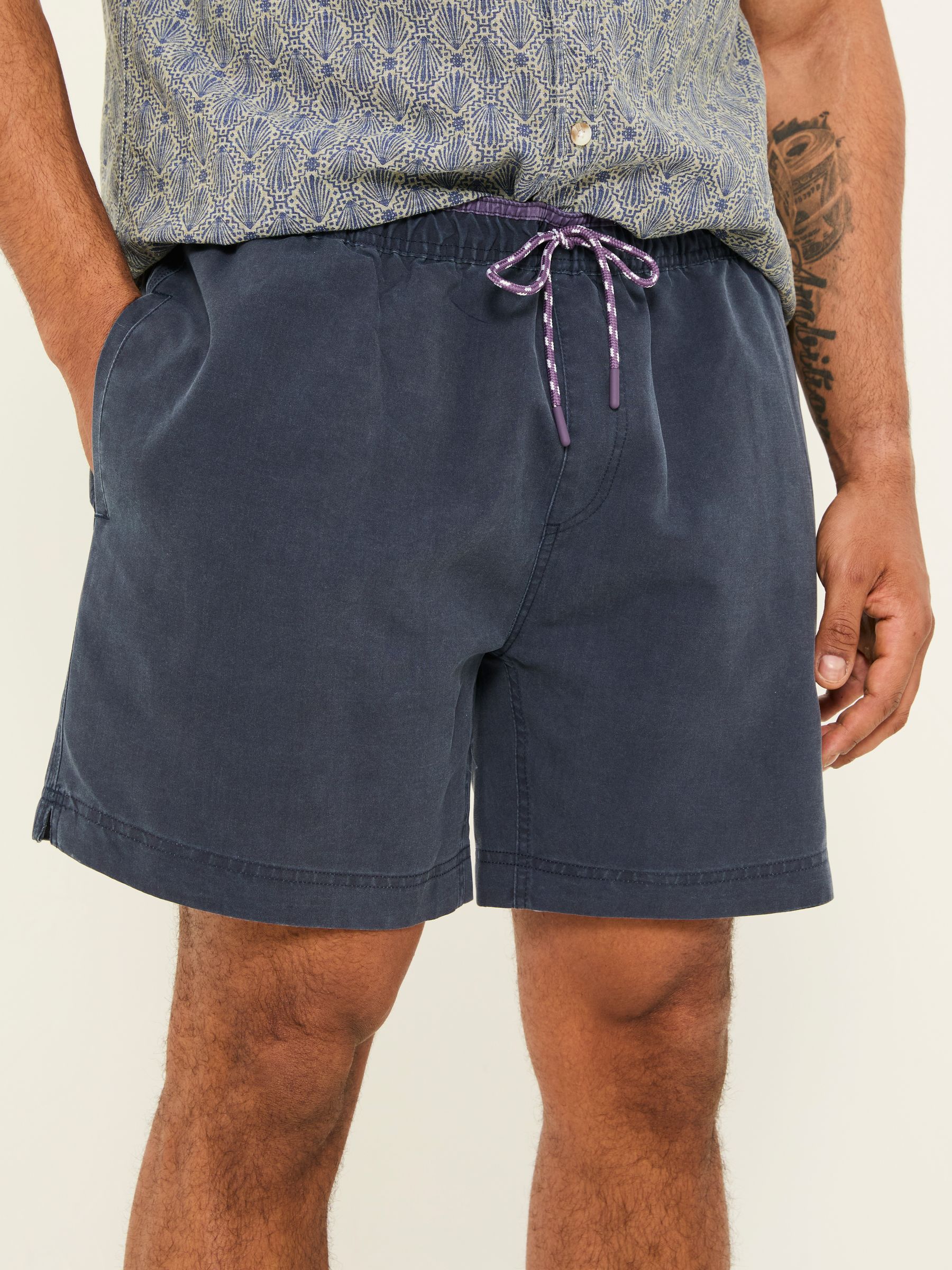 Trevose Navy Plain Swim Shorts - Image 5 of 6