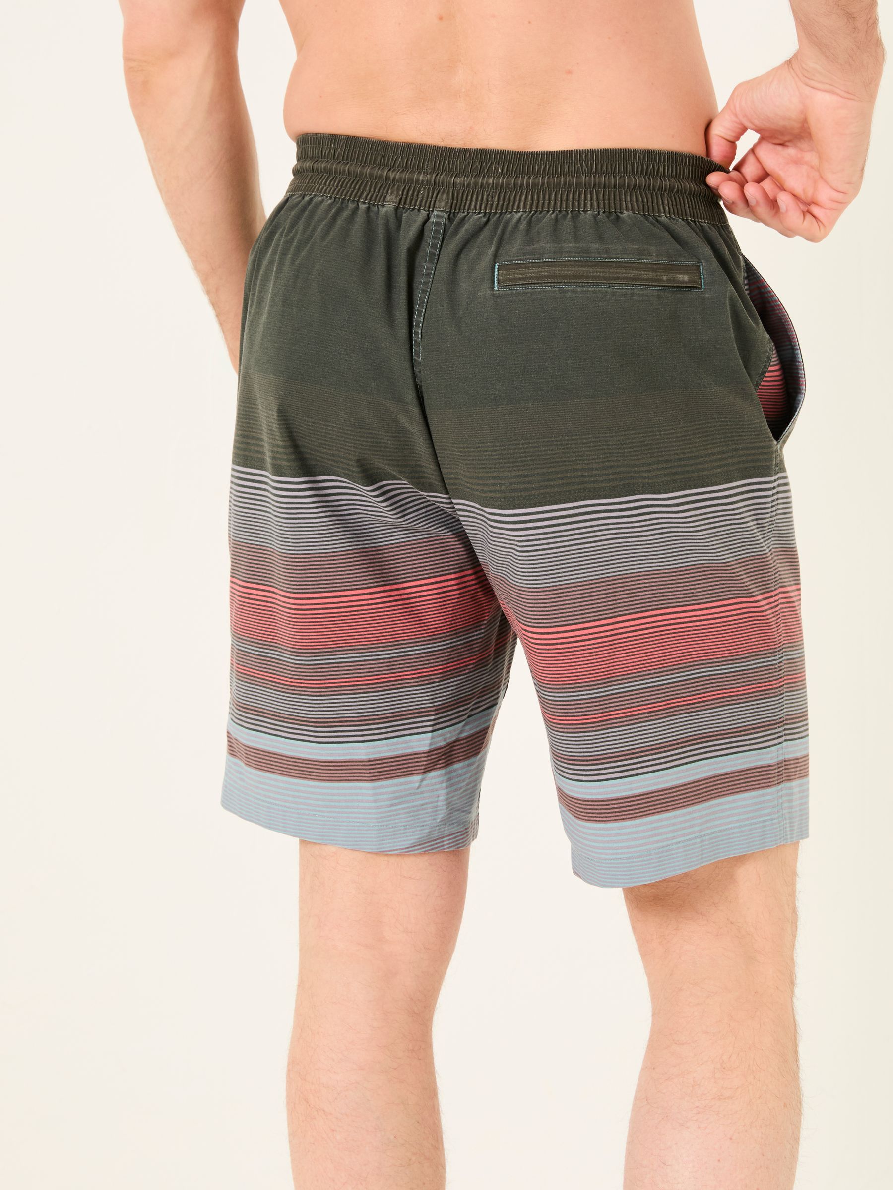 Camber Pink Blue Stripe Swim Shorts - Image 3 of 6