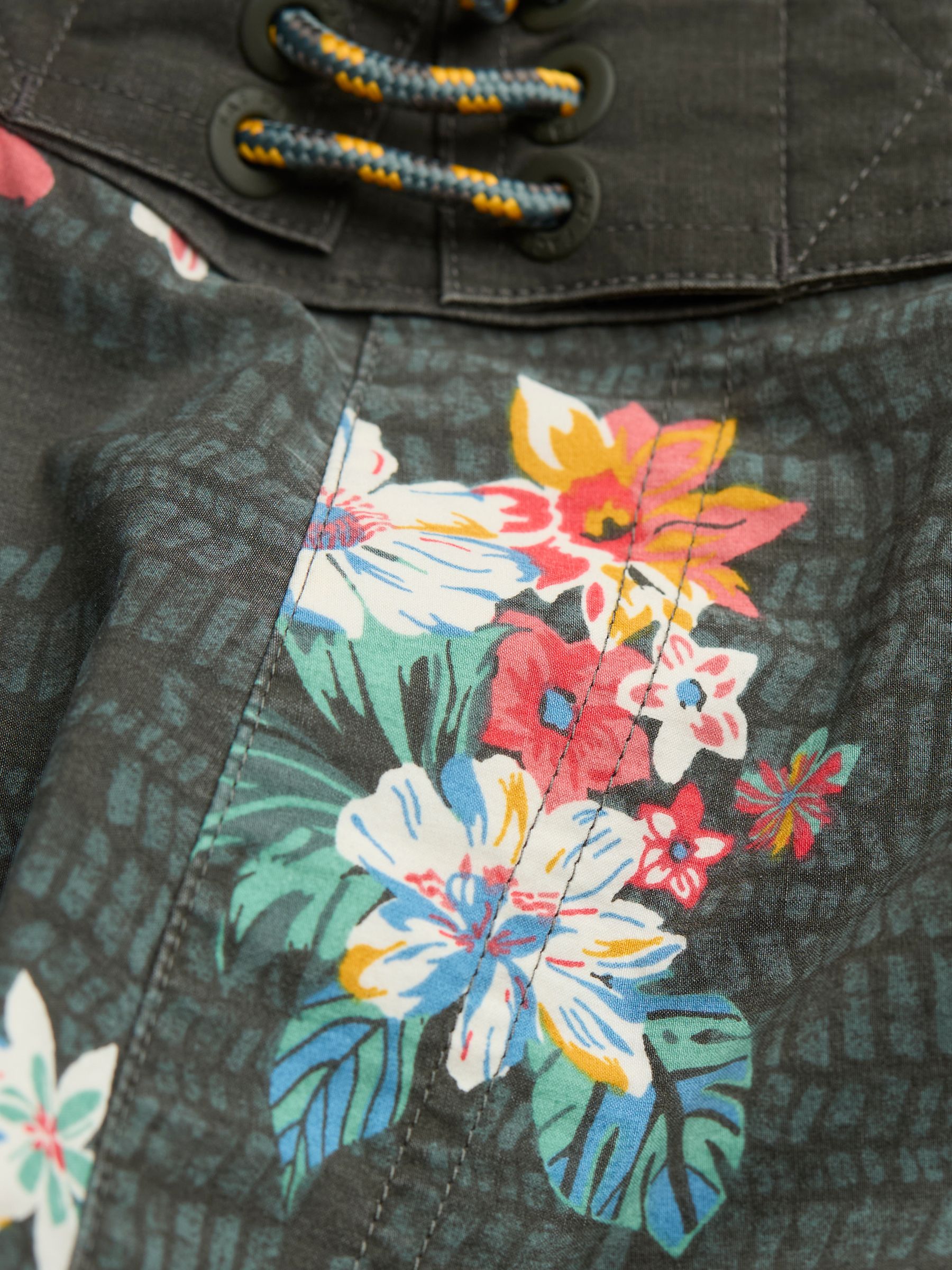 Camber Washed Black Hibiscus Swim Shorts - Image 6 of 6