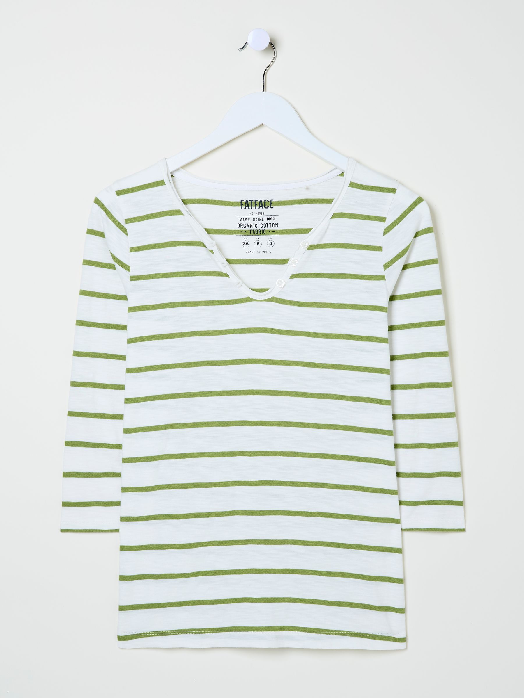 Porter Green Stripe 100% Cotton T-Shirt - Image 5 of 5