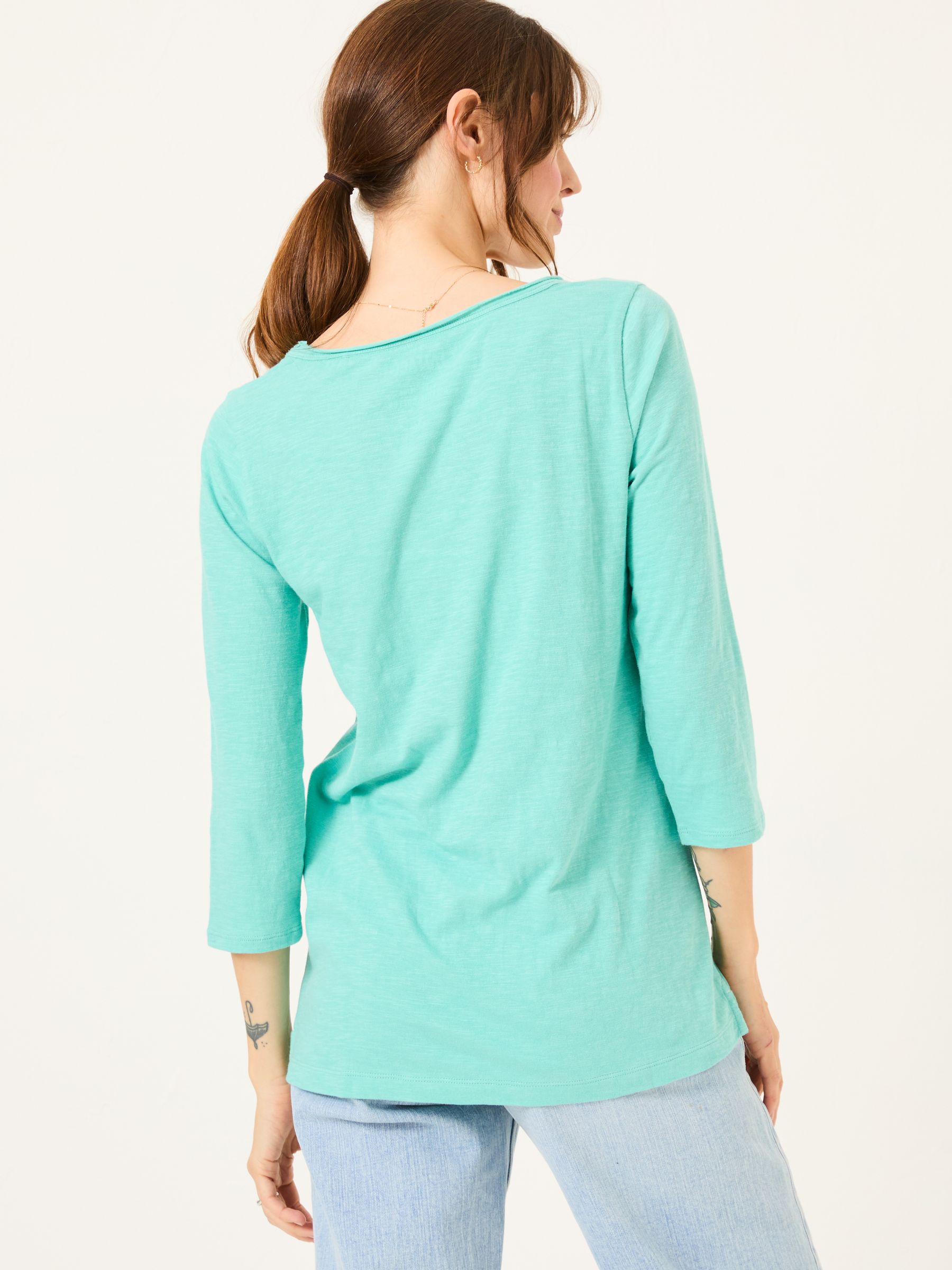 Porter Light Teal Green 100% Cotton T-Shirt - Image 2 of 5