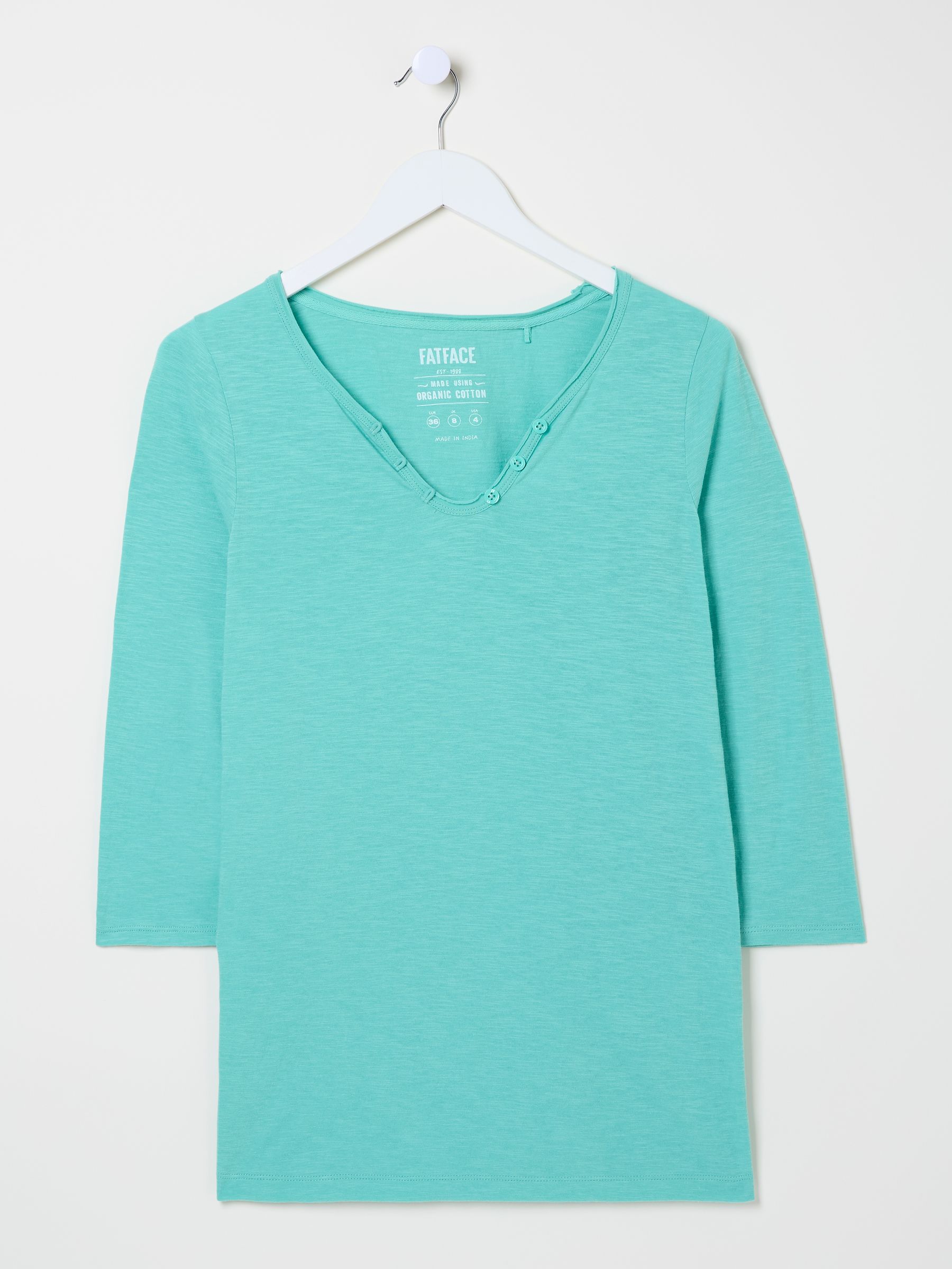 Porter Light Teal Green 100% Cotton T-Shirt | FatFace USA