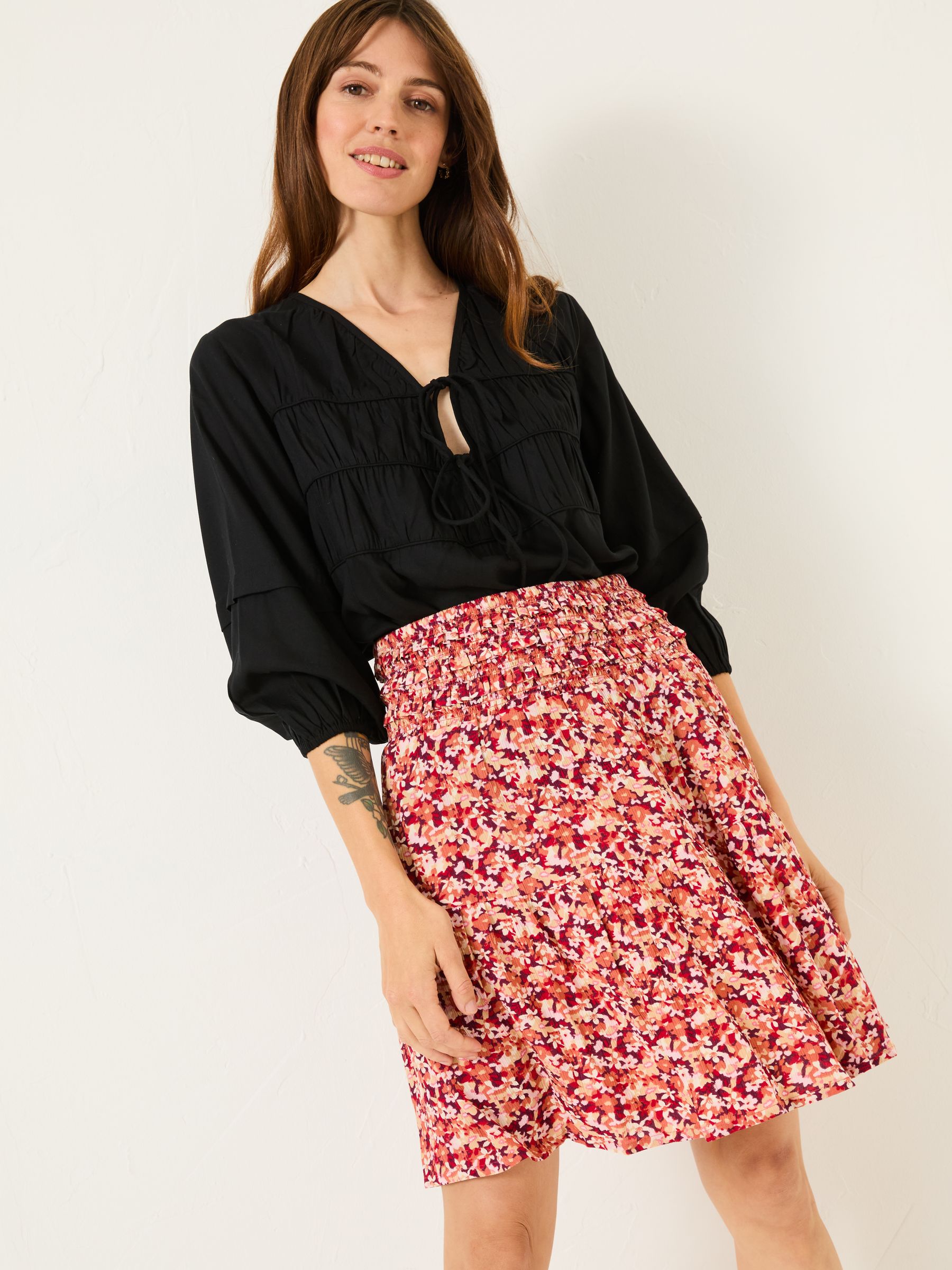 Calli Multi Abstract Floral Skirt - Image 1 of 7