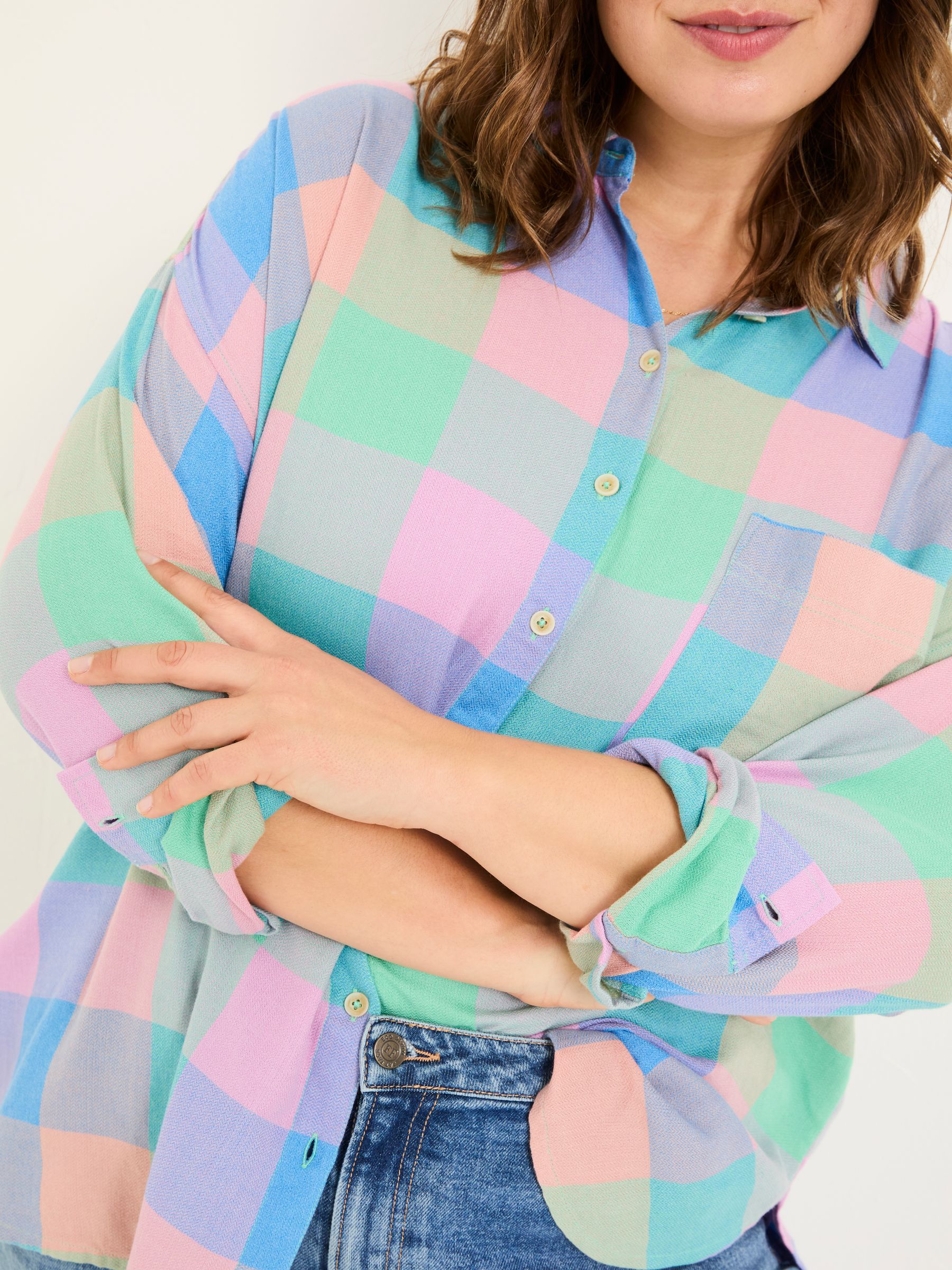 Multi 100% Cotton Carolin Check Shirt - Image 8 of 10