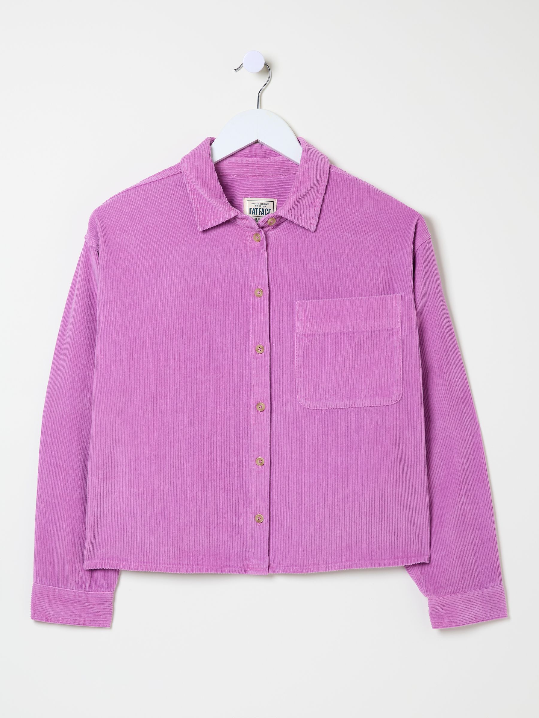 Vivienne Heather Purple 100% Cotton Cord Shirt - Image 10 of 10