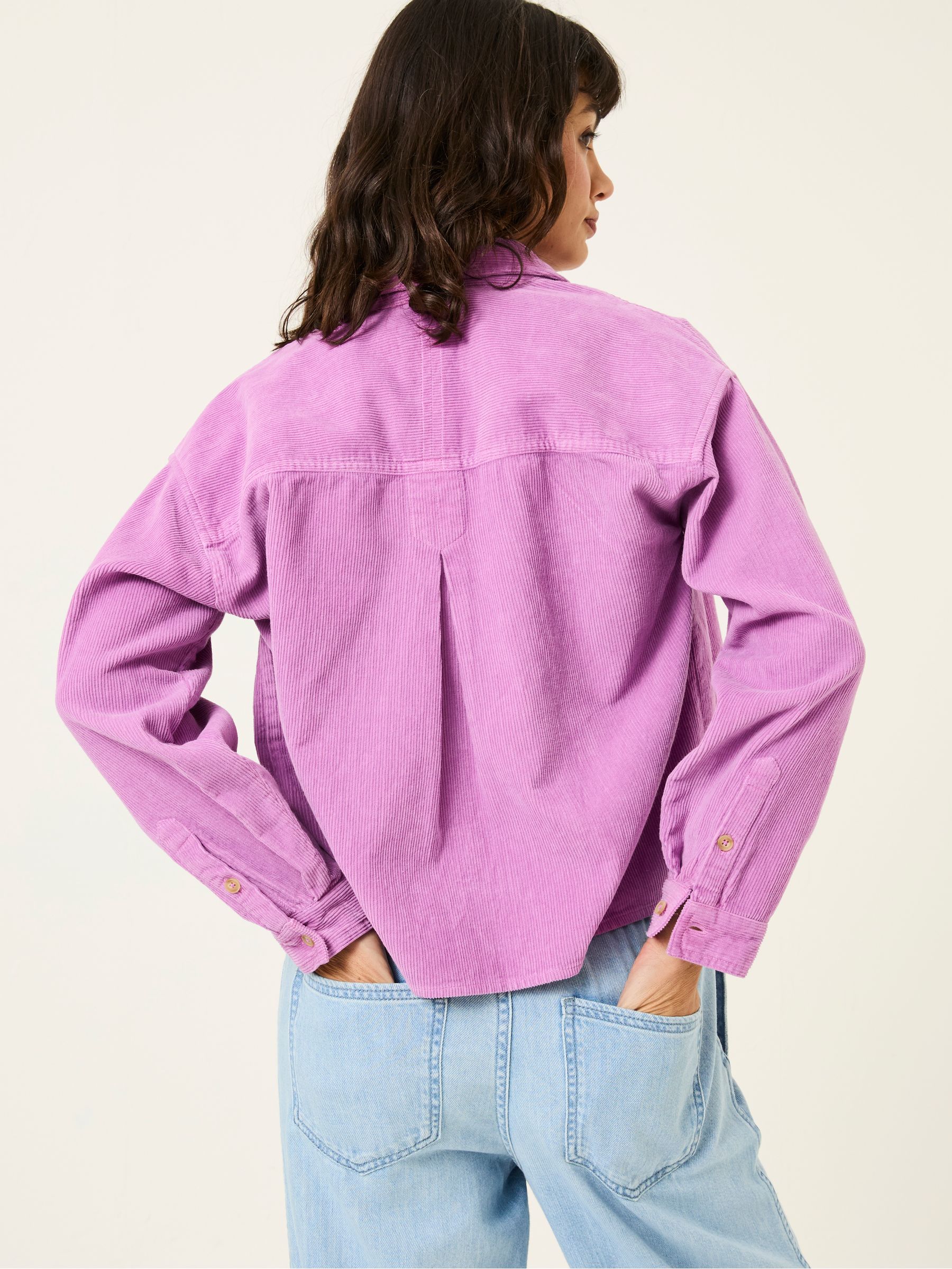 Vivienne Heather Purple 100% Cotton Cord Shirt - Image 2 of 10